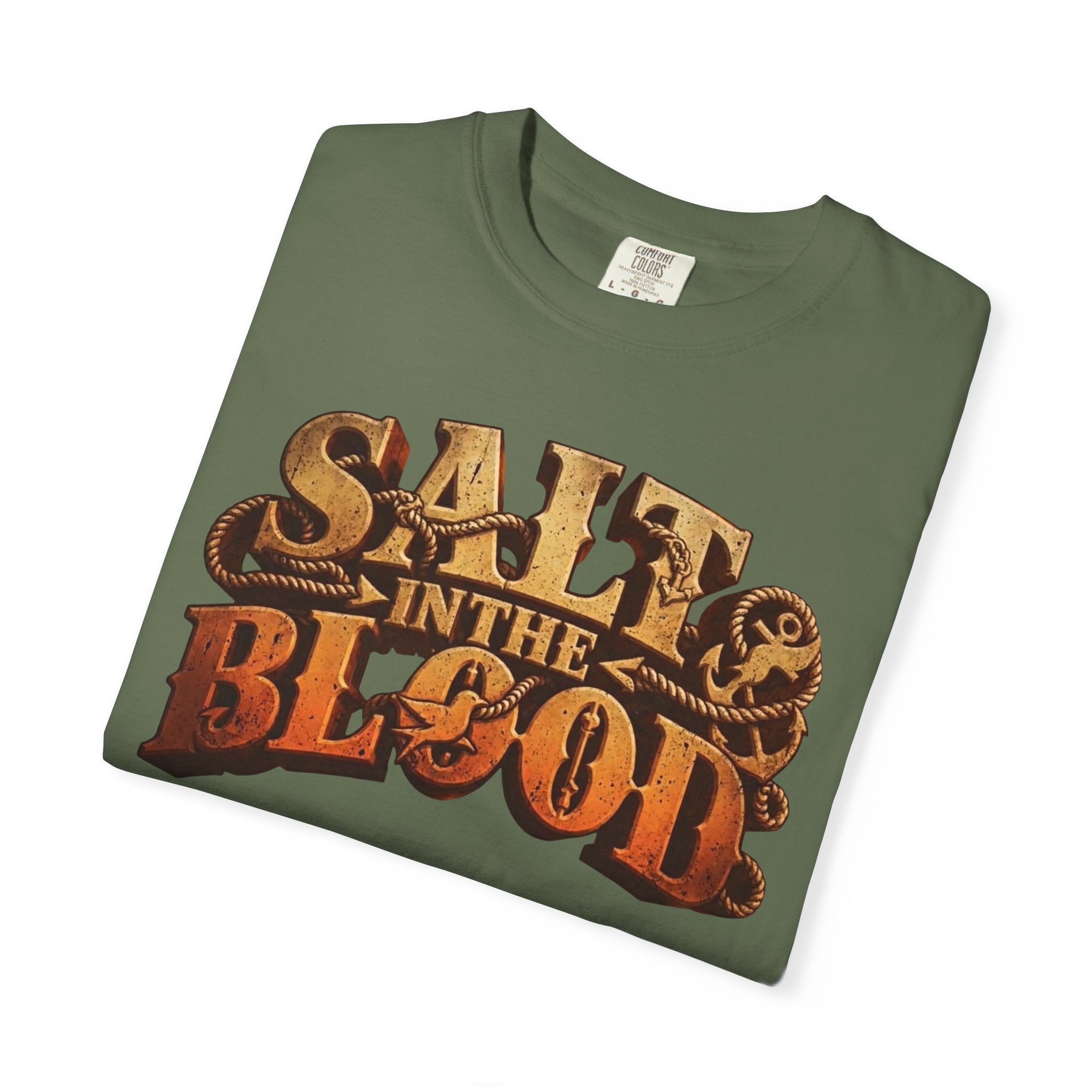 Salt in the Blood Graphic T-Shirt — True North Compass Retro Tee