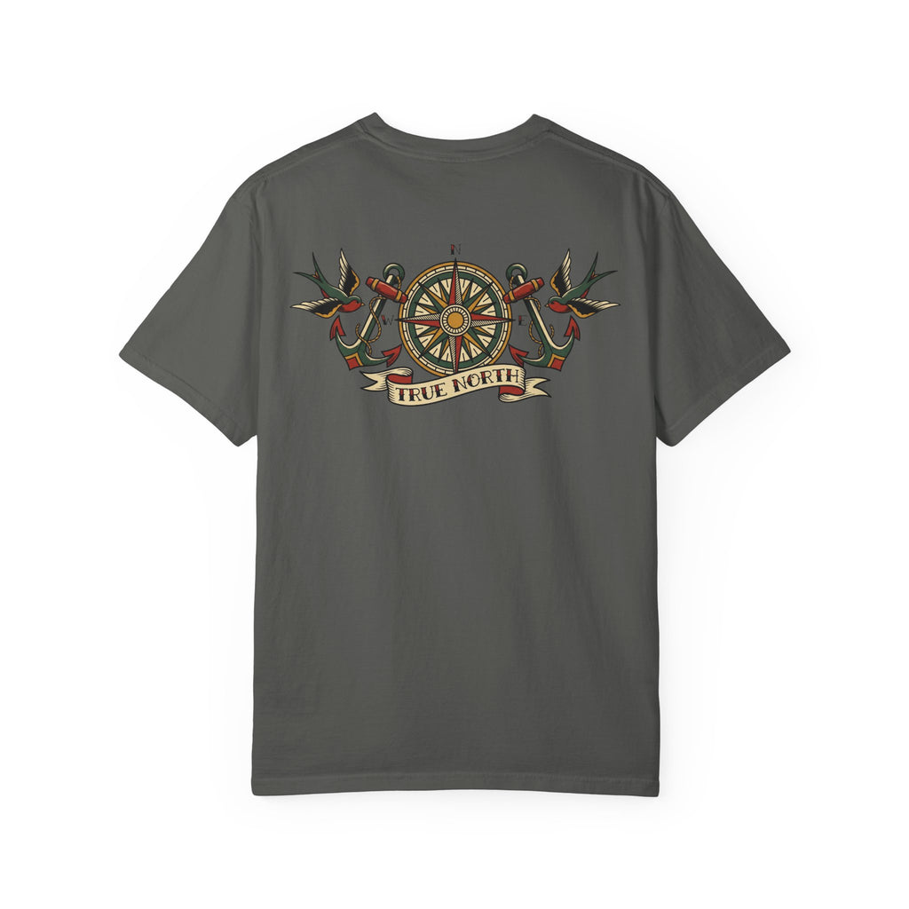 Salt in the Blood Graphic T-Shirt — True North Compass Retro Tee