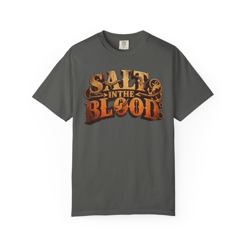 Salt in the Blood Graphic T-Shirt — True North Compass Retro Tee