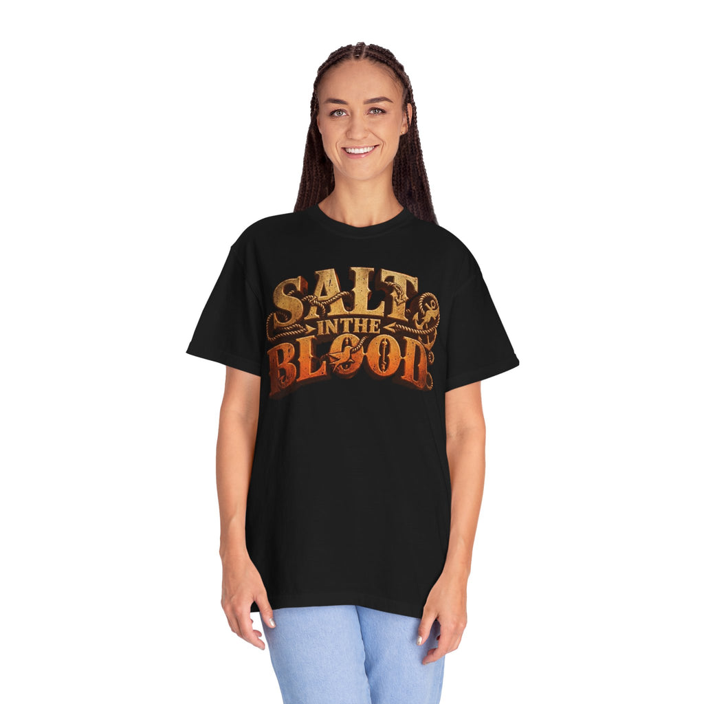 Salt in the Blood Graphic T-Shirt — True North Compass Retro Tee