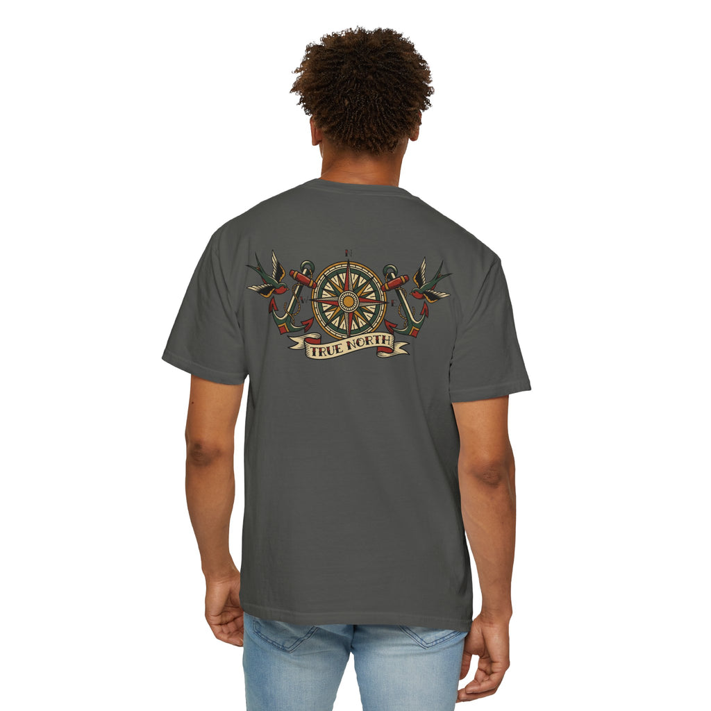 Salt in the Blood Graphic T-Shirt — True North Compass Retro Tee