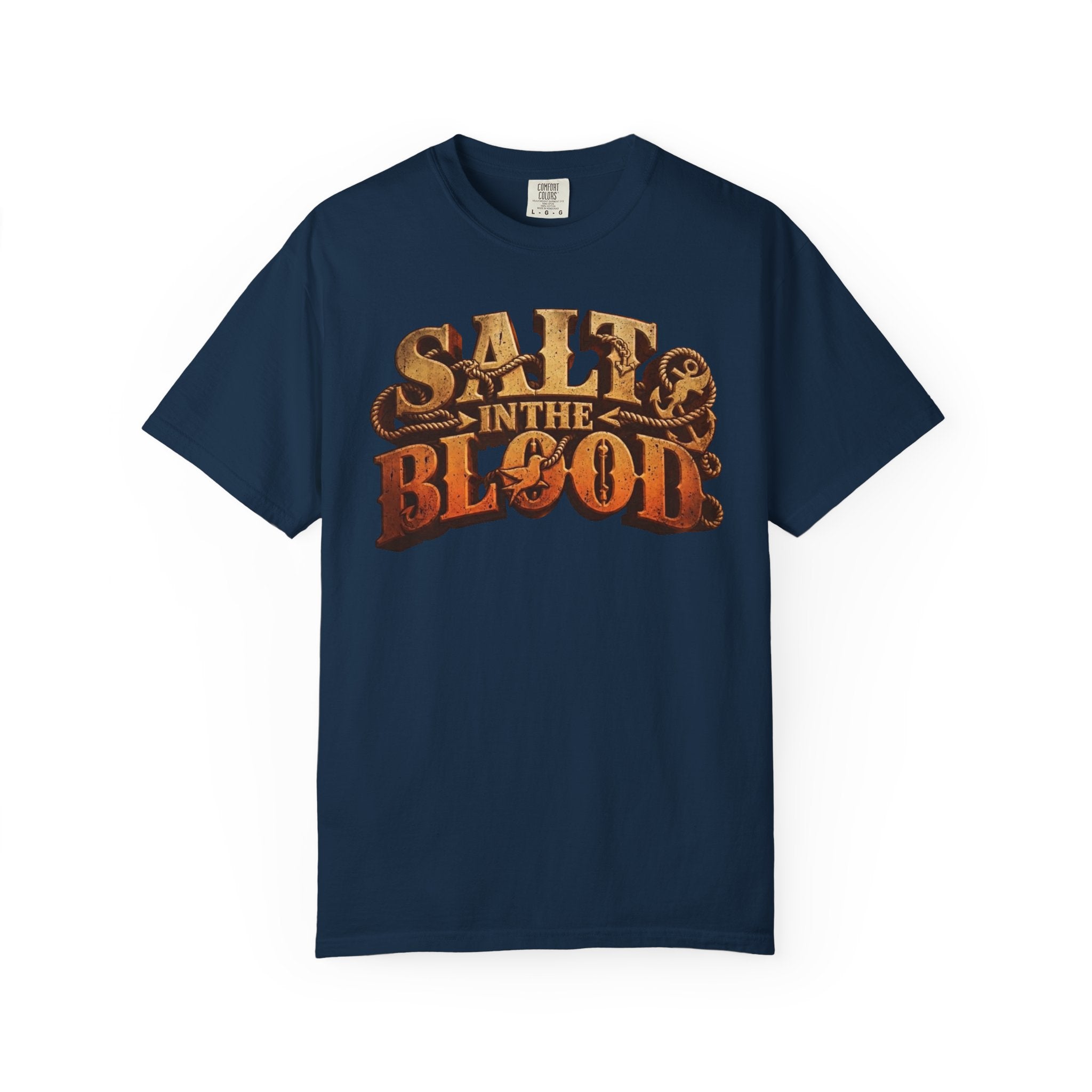 Salt in the Blood Graphic T-Shirt — True North Compass Retro Tee