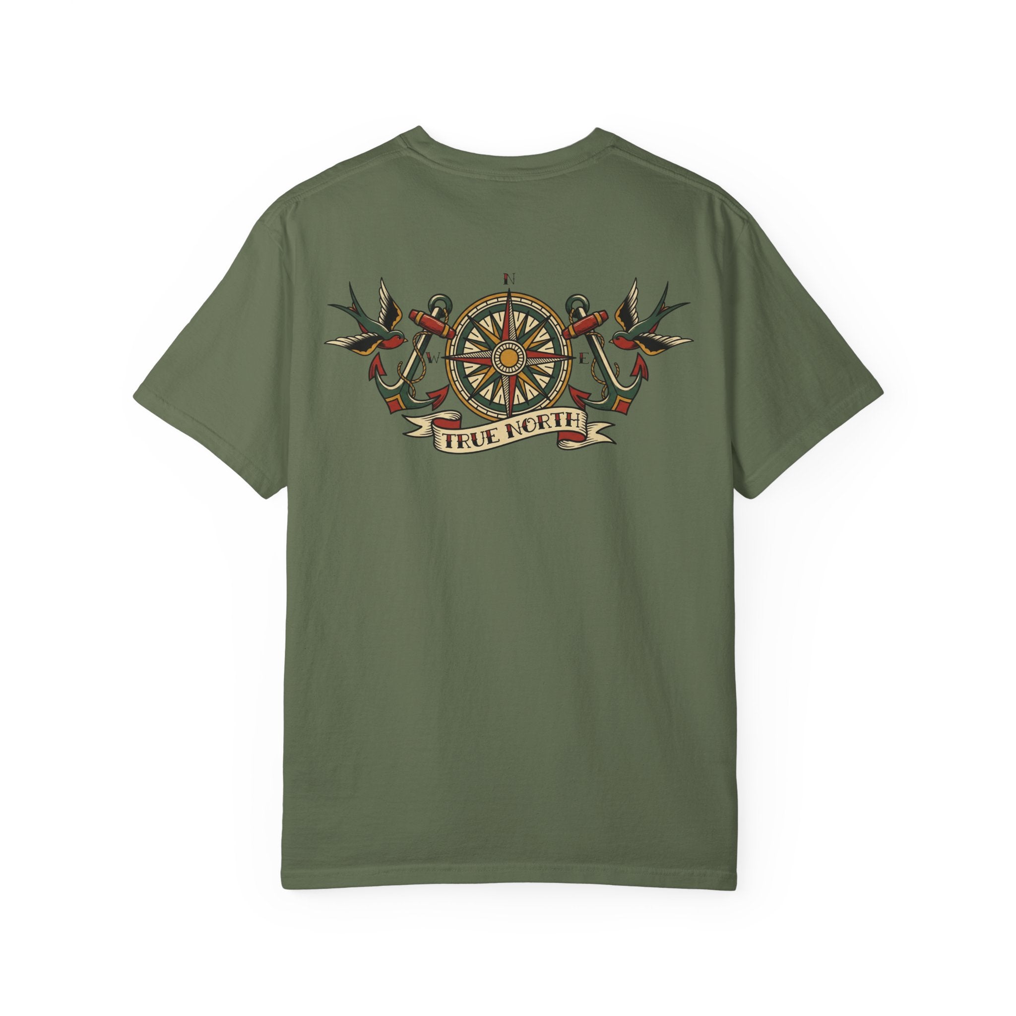 Salt in the Blood Graphic T-Shirt — True North Compass Retro Tee