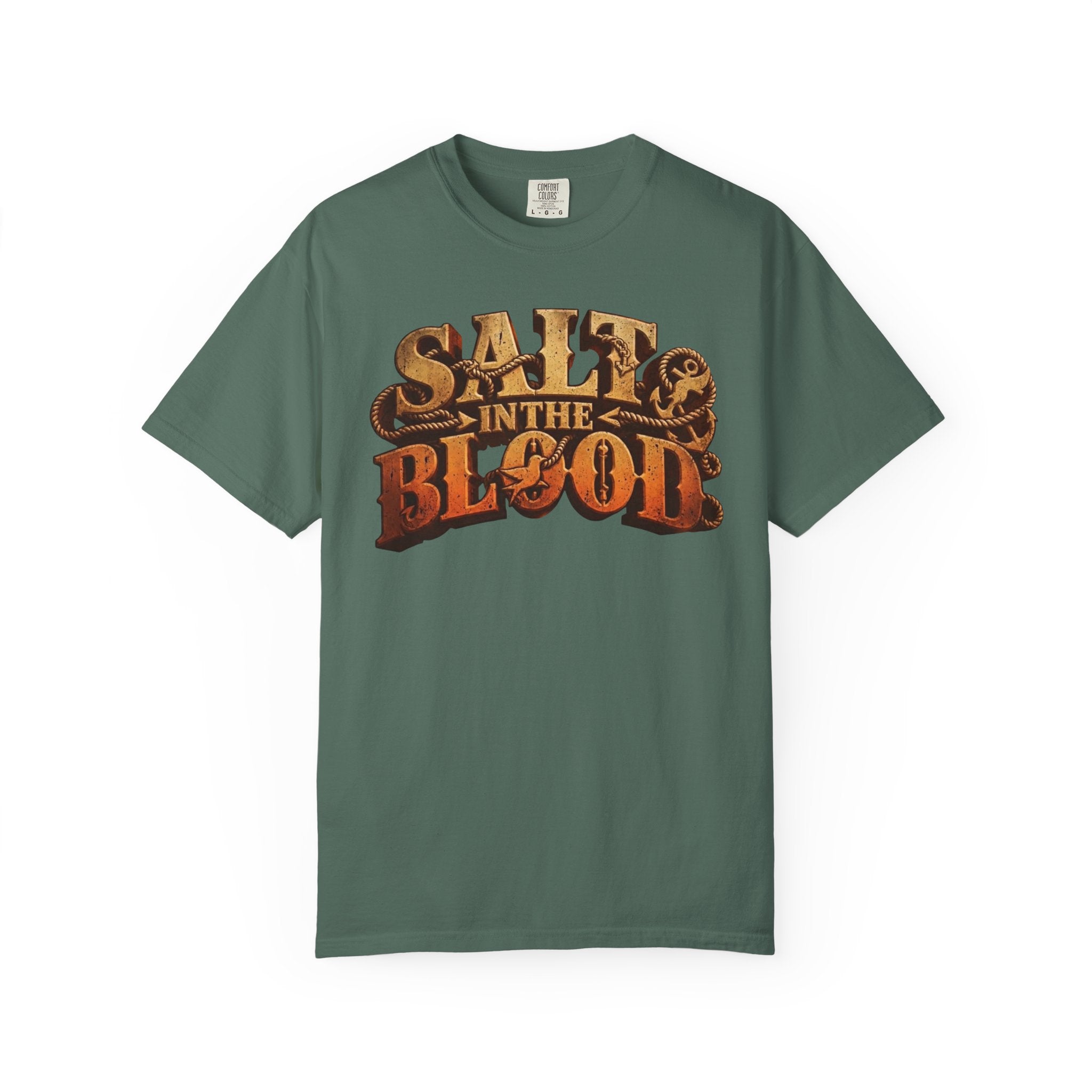 Salt in the Blood Graphic T-Shirt — True North Compass Retro Tee