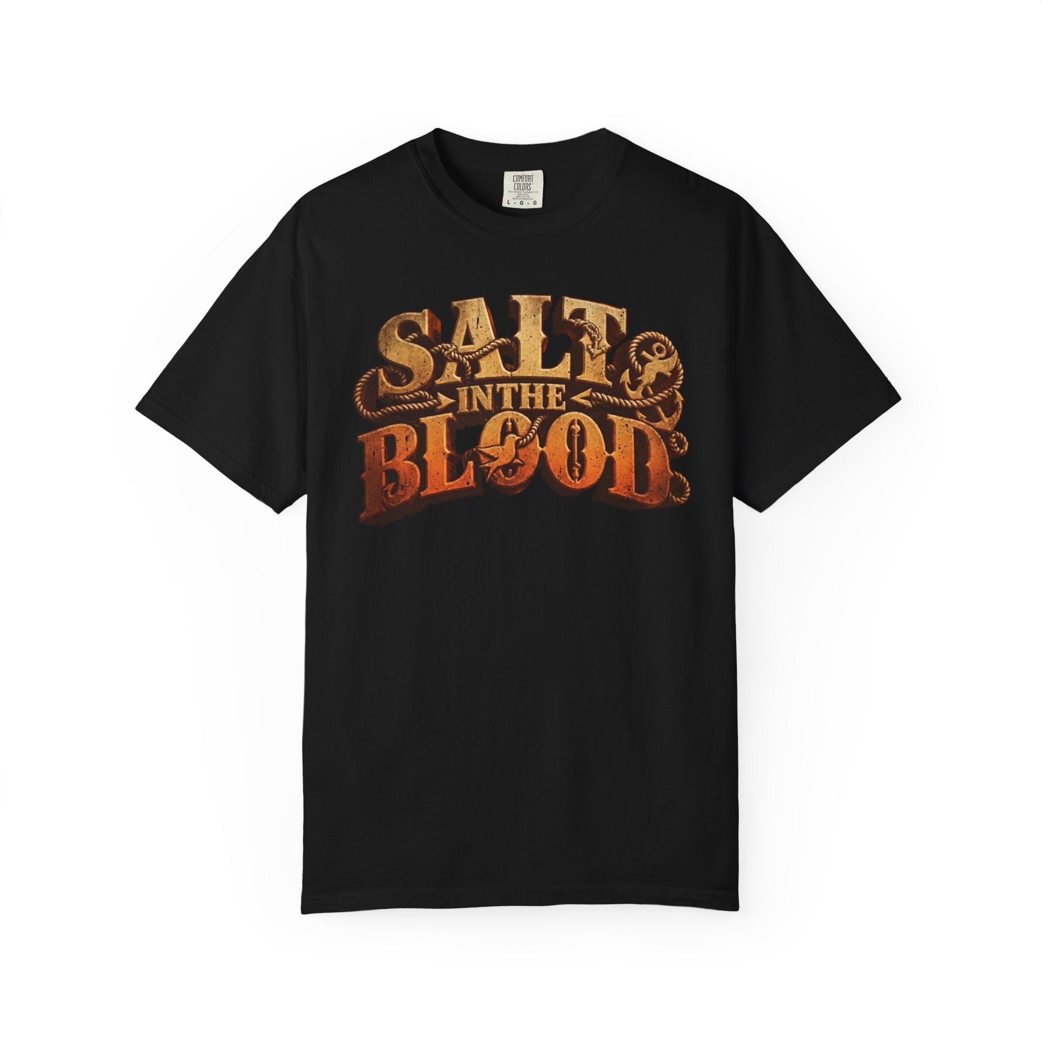 Salt in the Blood Graphic T-Shirt — True North Compass Retro Tee