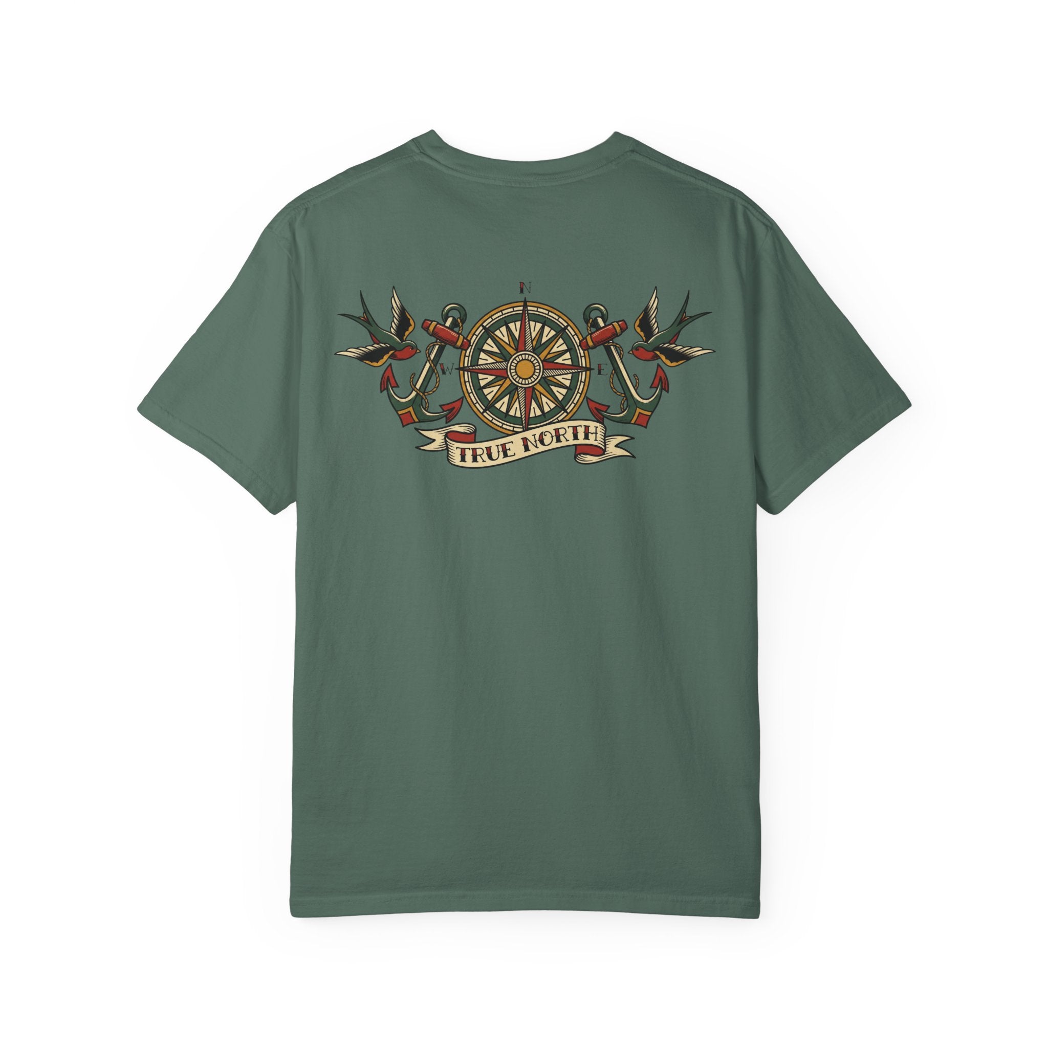 Salt in the Blood Graphic T-Shirt — True North Compass Retro Tee
