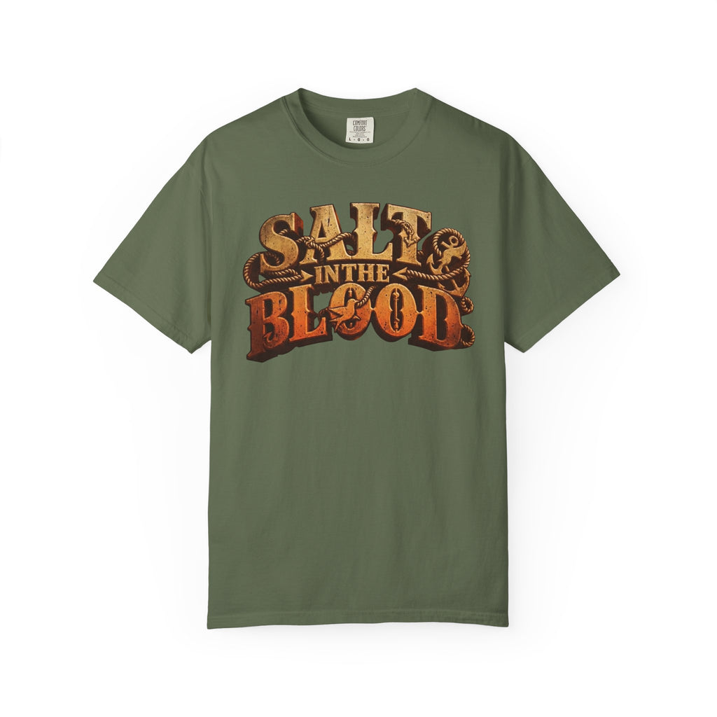 Salt in the Blood Graphic T-Shirt — True North Compass Retro Tee