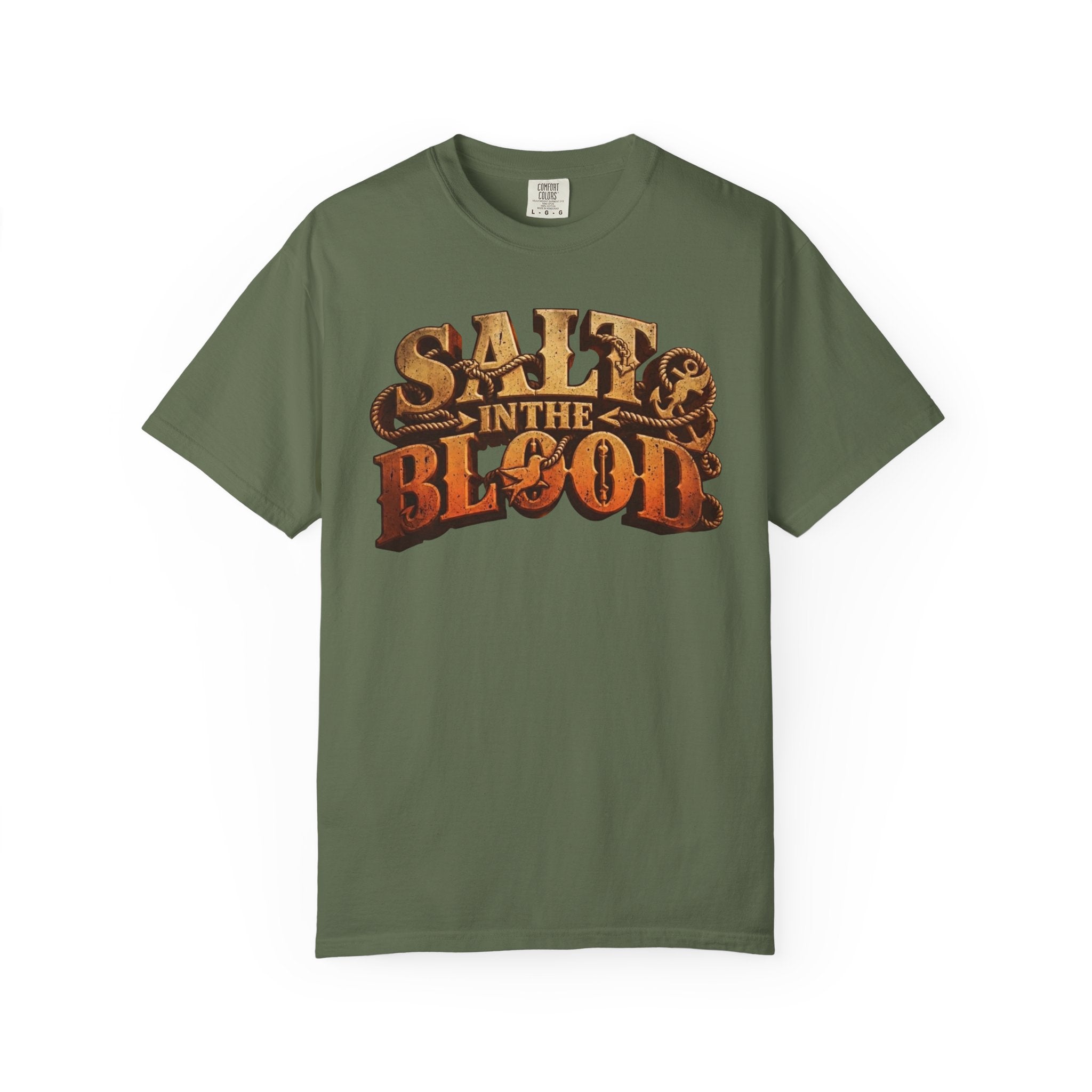 Salt in the Blood Graphic T-Shirt — True North Compass Retro Tee