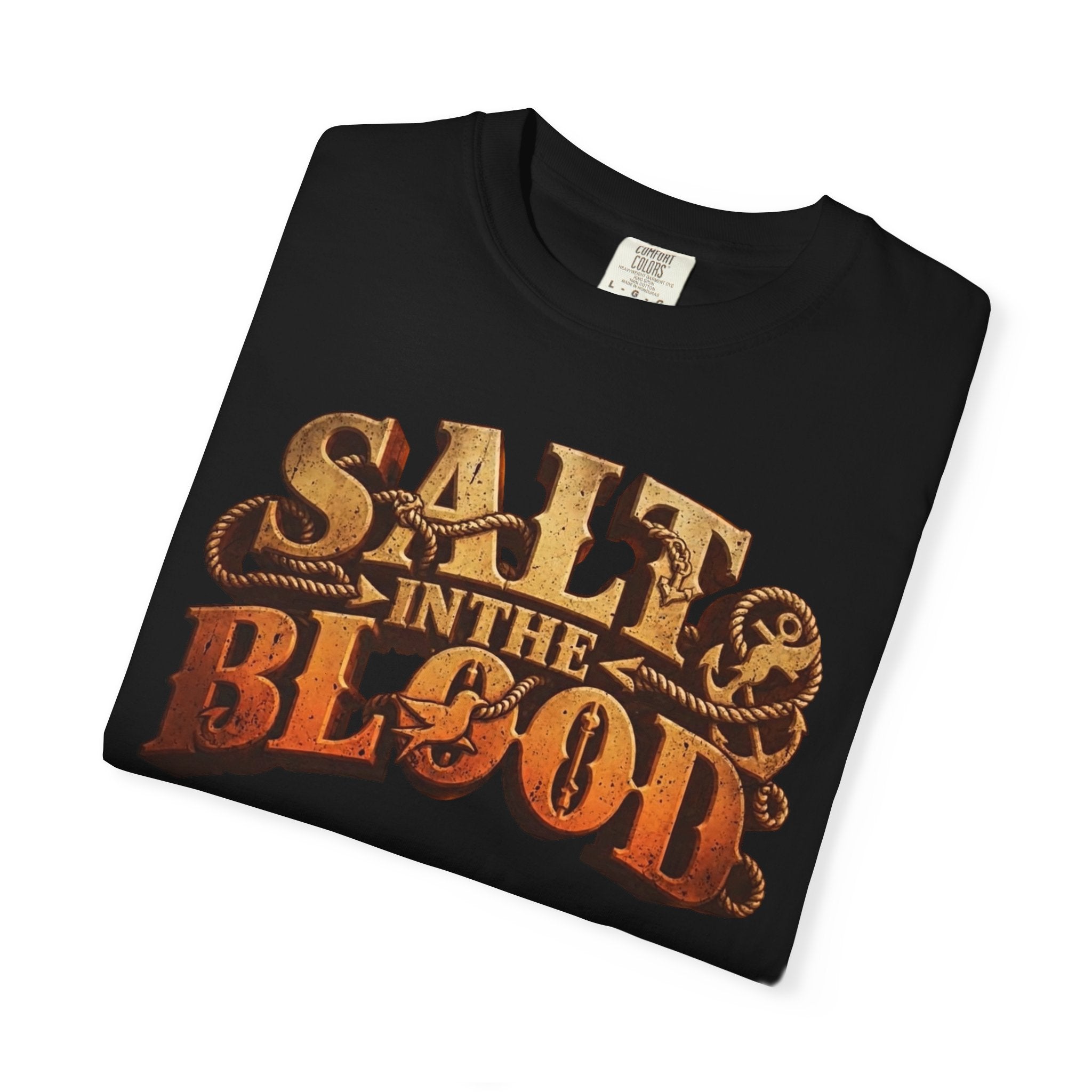 Salt in the Blood Graphic T-Shirt — True North Compass Retro Tee