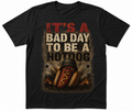 It's a Bad Day to Be a Hotdog military-style graphic T-shirt on black Gildan Softstyle