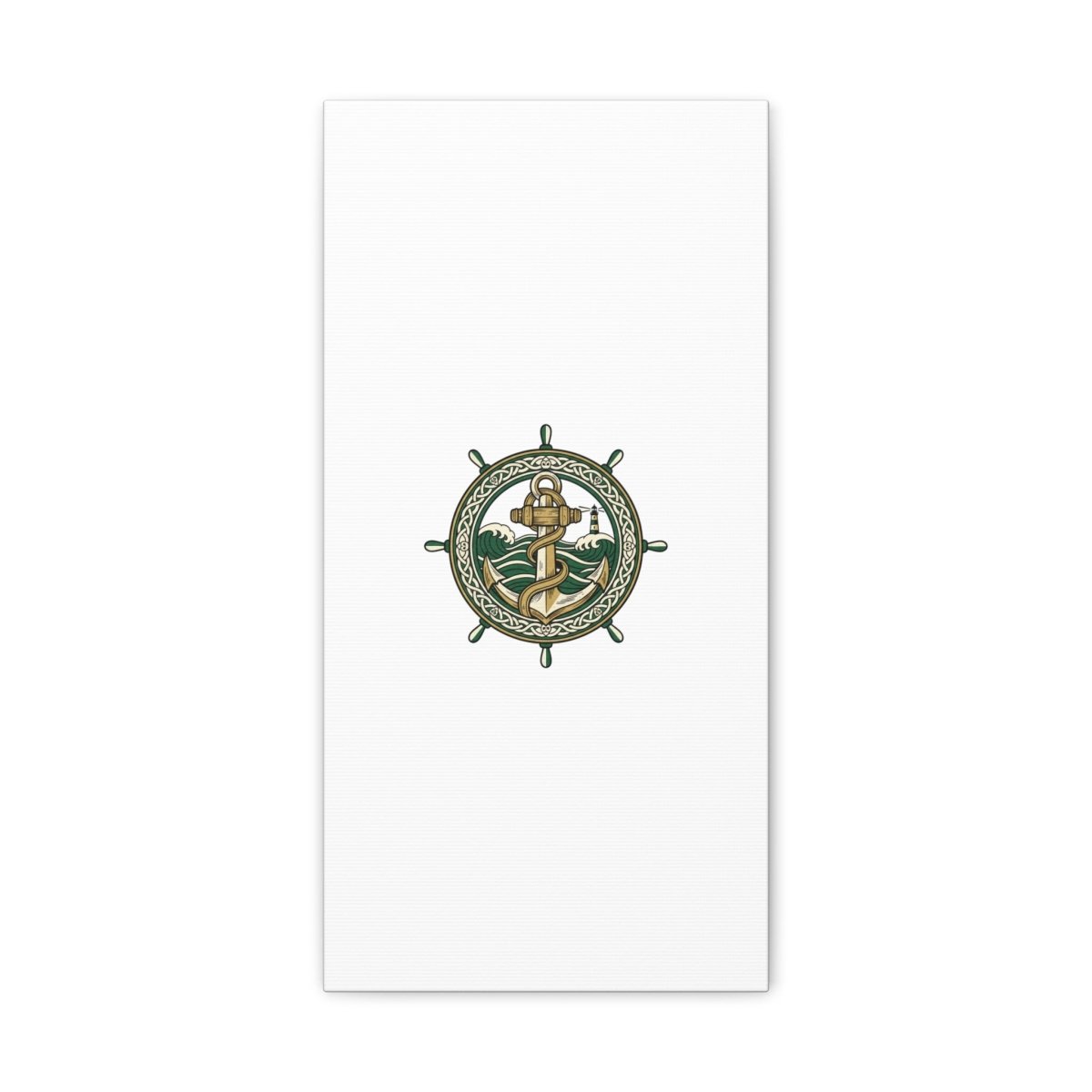 Celtic Anchor Crest Canvas | Irish Heritage, Emerald Dark Academia - Fair Winds Clothing