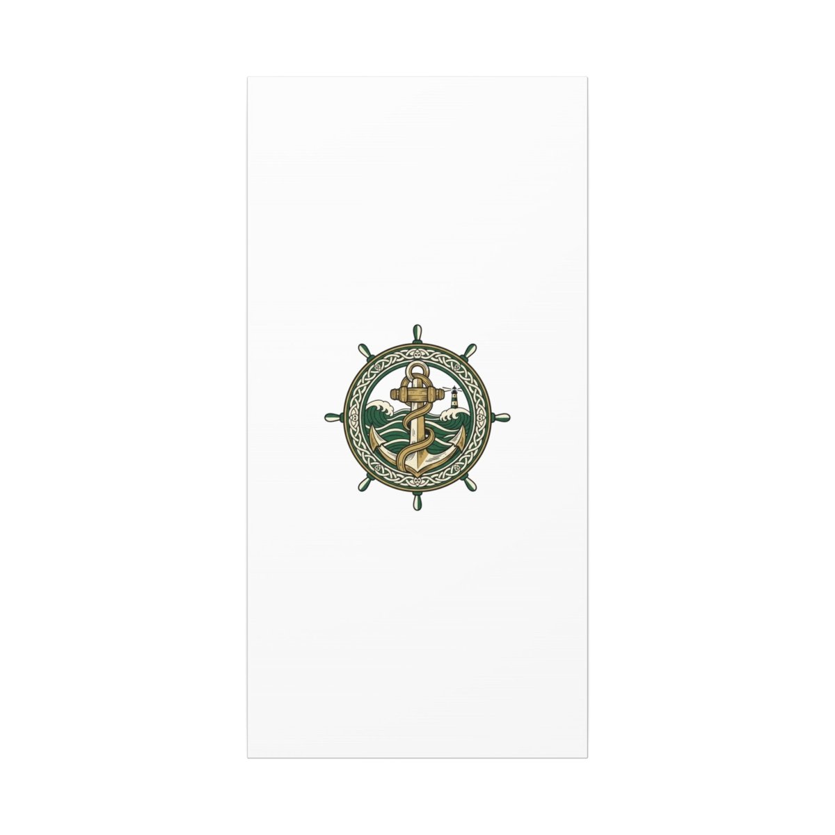 Celtic Anchor Crest Canvas | Irish Heritage, Emerald Dark Academia - Fair Winds Clothing