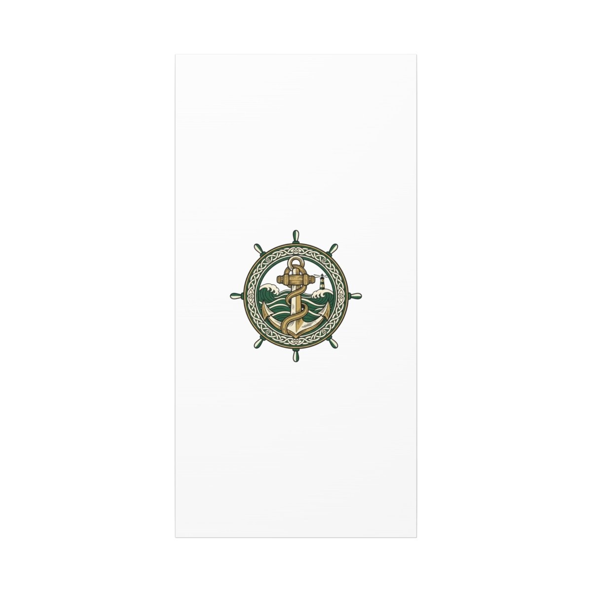 Celtic Anchor Crest Canvas | Irish Heritage, Emerald Dark Academia - Fair Winds Clothing