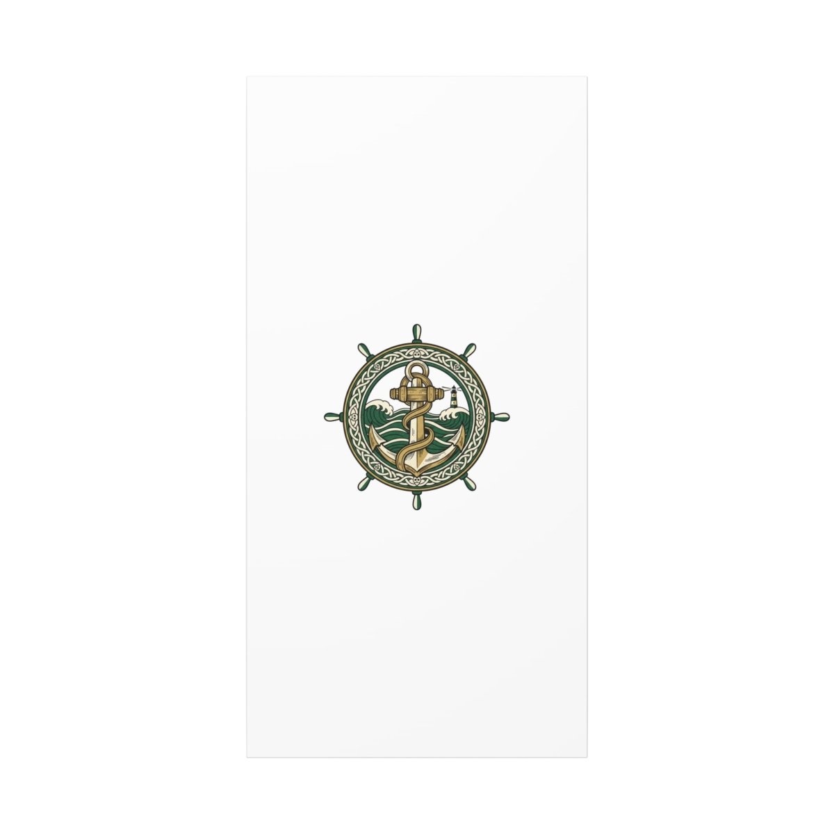 Celtic Anchor Crest Canvas | Irish Heritage, Emerald Dark Academia - Fair Winds Clothing