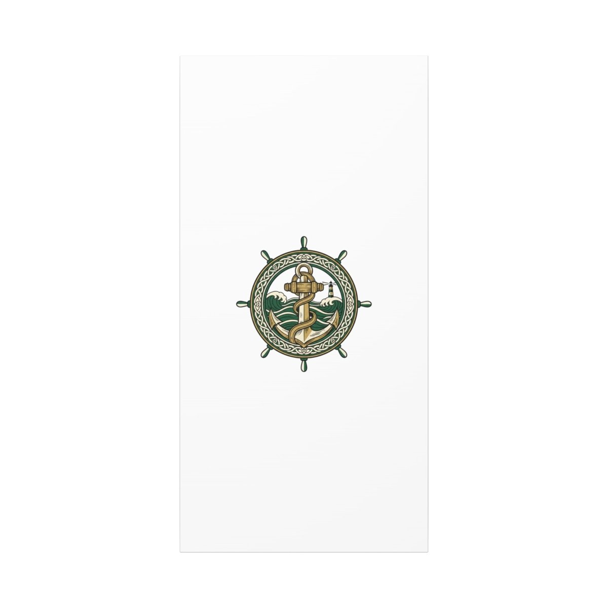 Celtic Anchor Crest Canvas | Irish Heritage, Emerald Dark Academia - Fair Winds Clothing