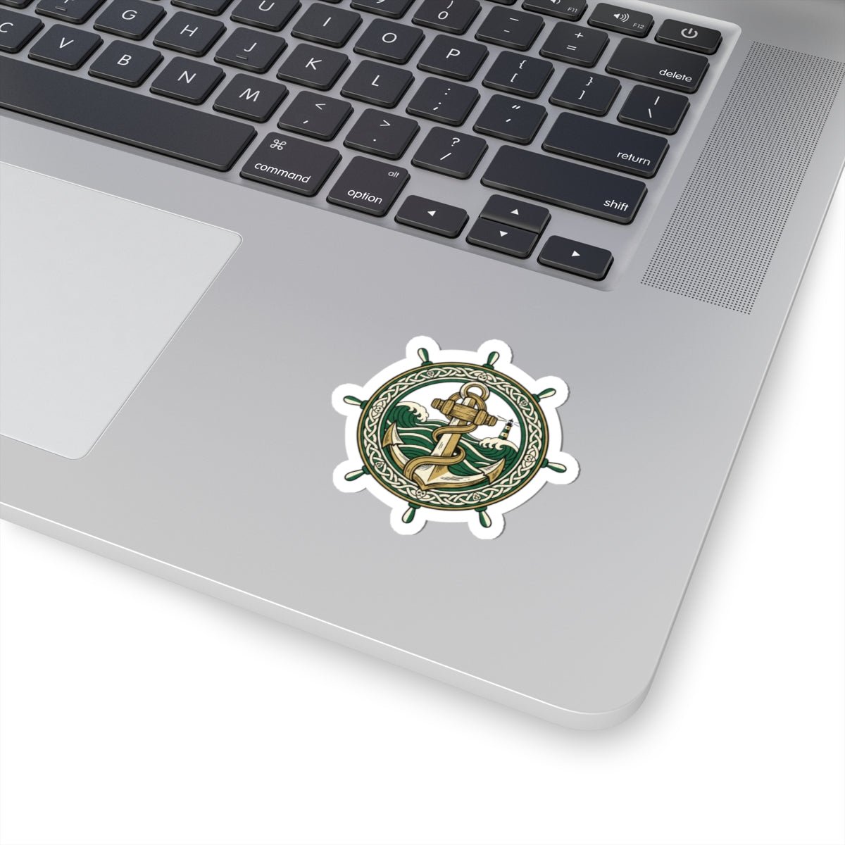 Celtic Anchor Crest Sticker | Irish Heritage, Emerald Dark Academia - Fair Winds Clothing