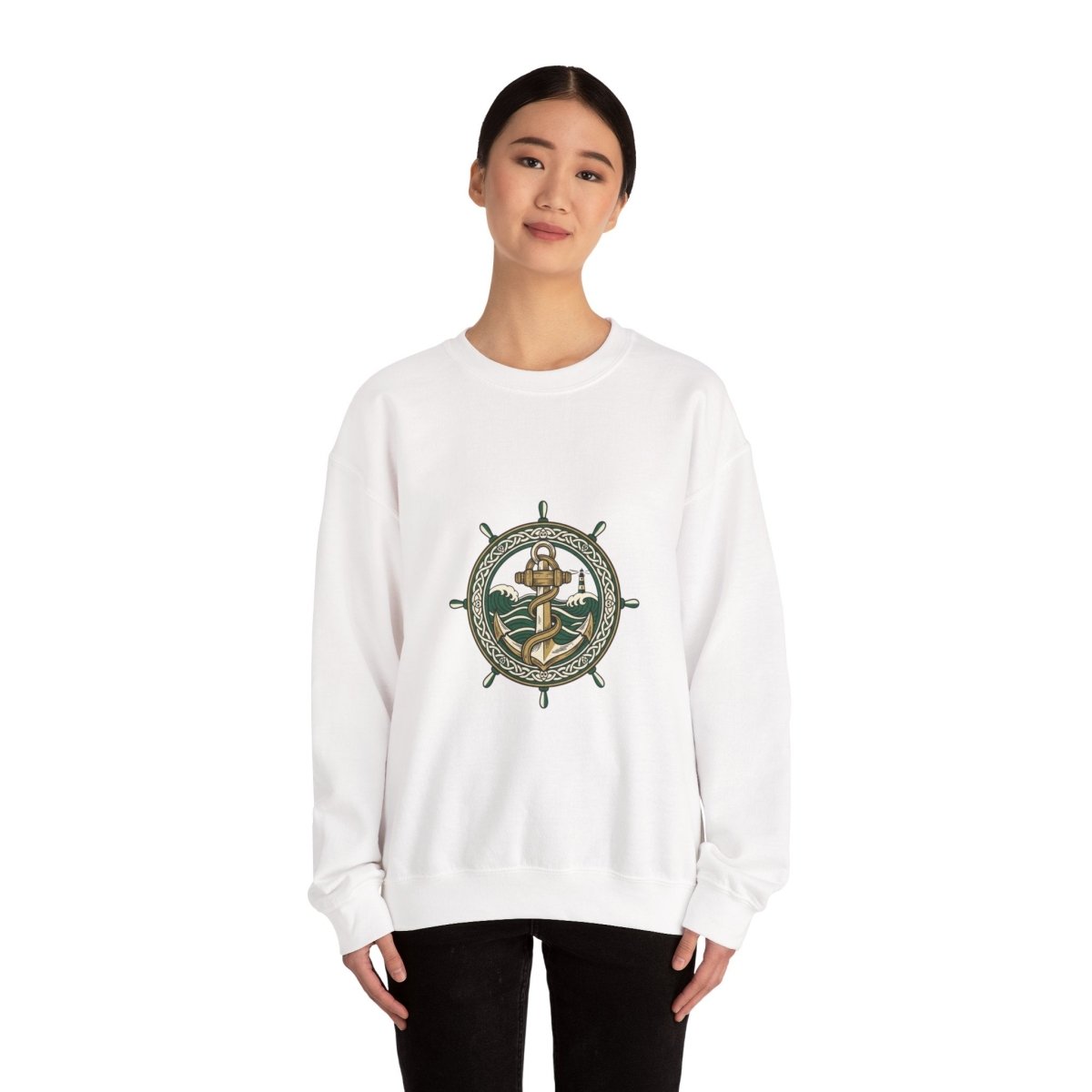 Celtic Anchor Crest Sweatshirt | Irish Heritage, Dark Academia - Fair Winds Clothing