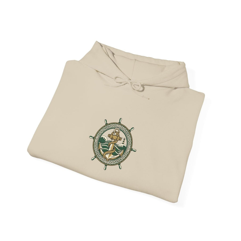 Celtic Knot Crest Hoodie | Irish Heritage, Emerald Dark Academia - Fair Winds Clothing