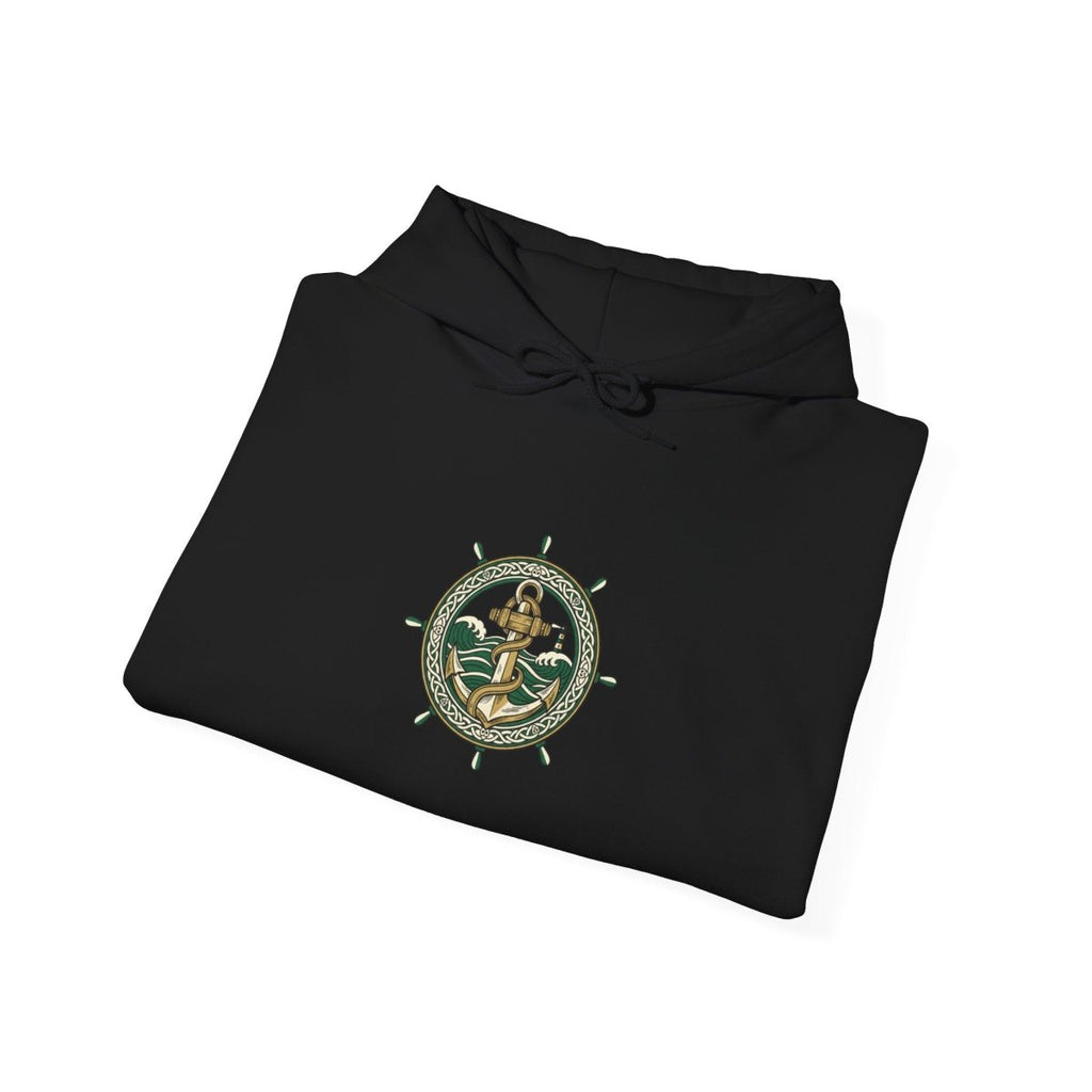 Celtic Knot Crest Hoodie | Irish Heritage, Emerald Dark Academia - Fair Winds Clothing