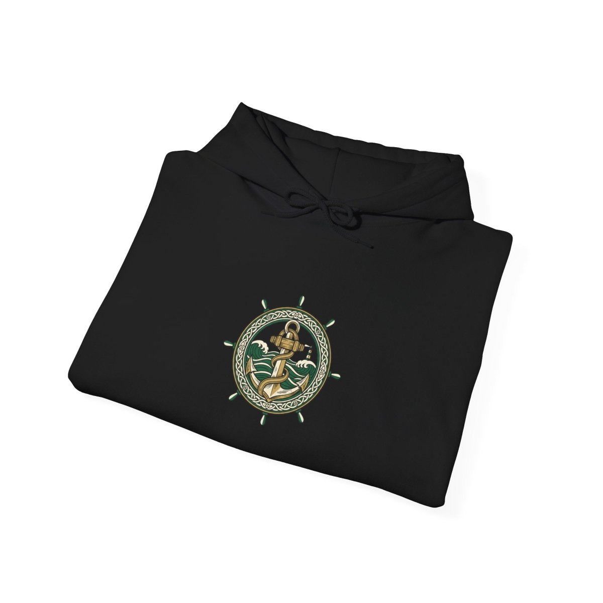 Celtic Knot Crest Hoodie | Irish Heritage, Emerald Dark Academia - Fair Winds Clothing