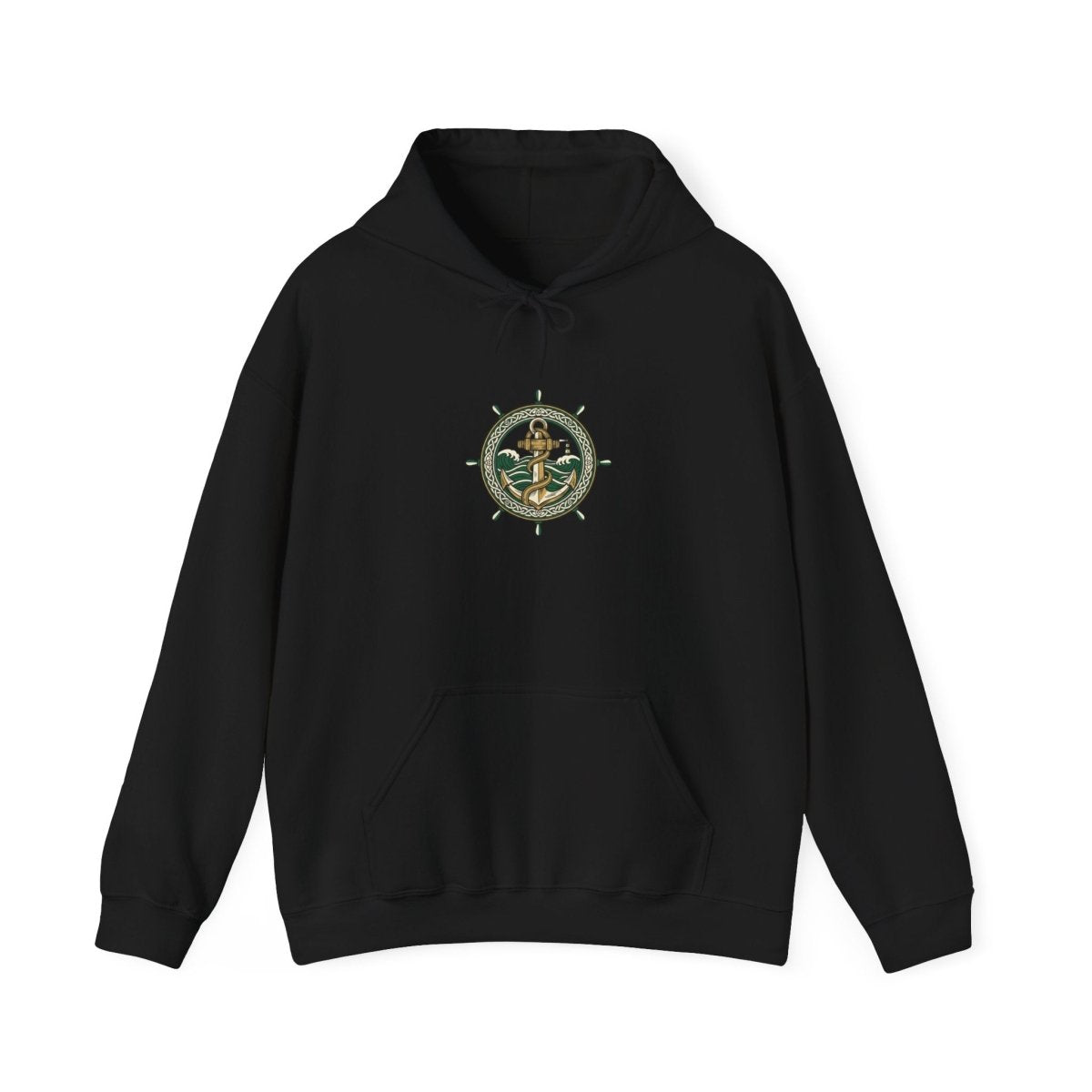 Celtic Knot Crest Hoodie | Irish Heritage, Emerald Dark Academia - Fair Winds Clothing