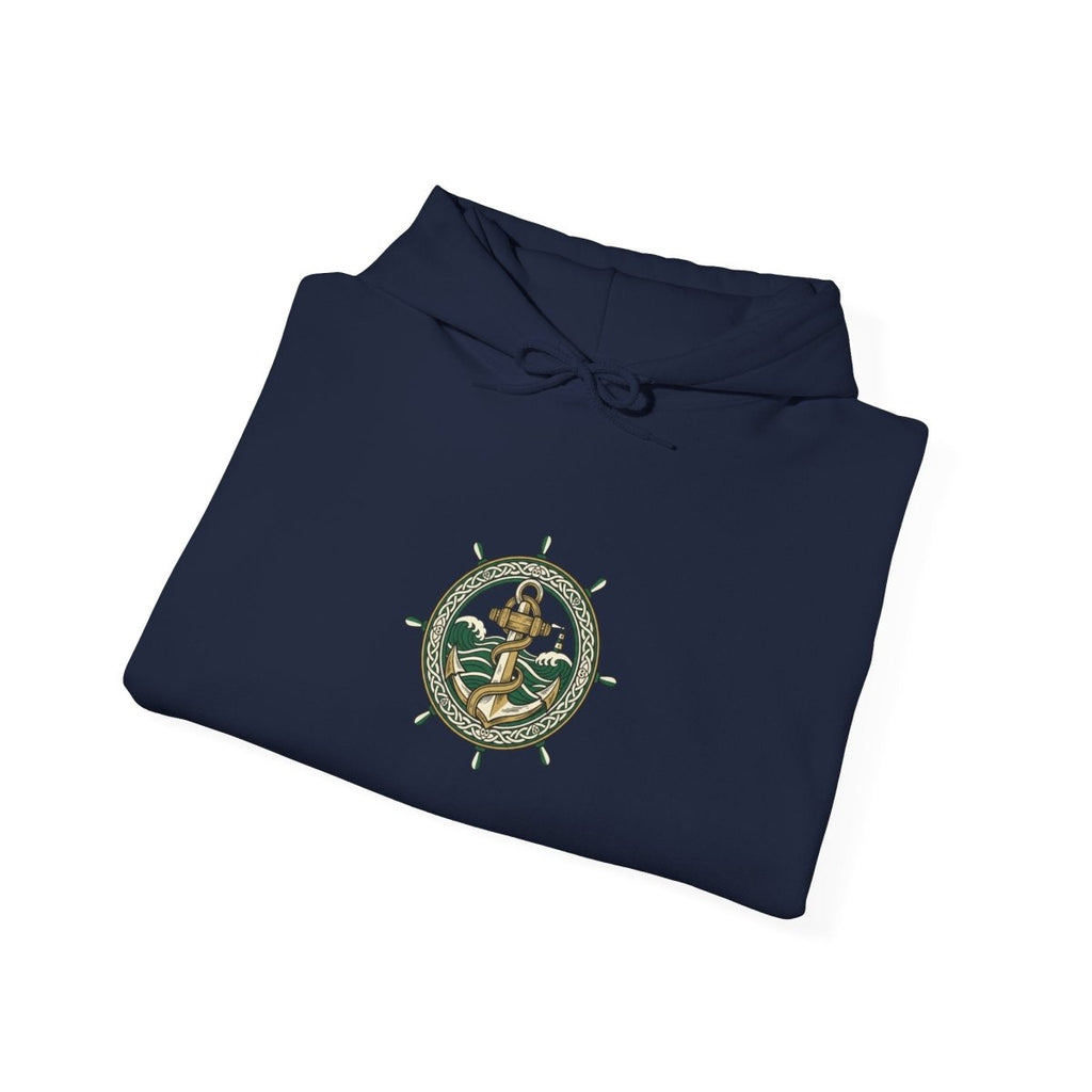 Celtic Knot Crest Hoodie | Irish Heritage, Emerald Dark Academia - Fair Winds Clothing