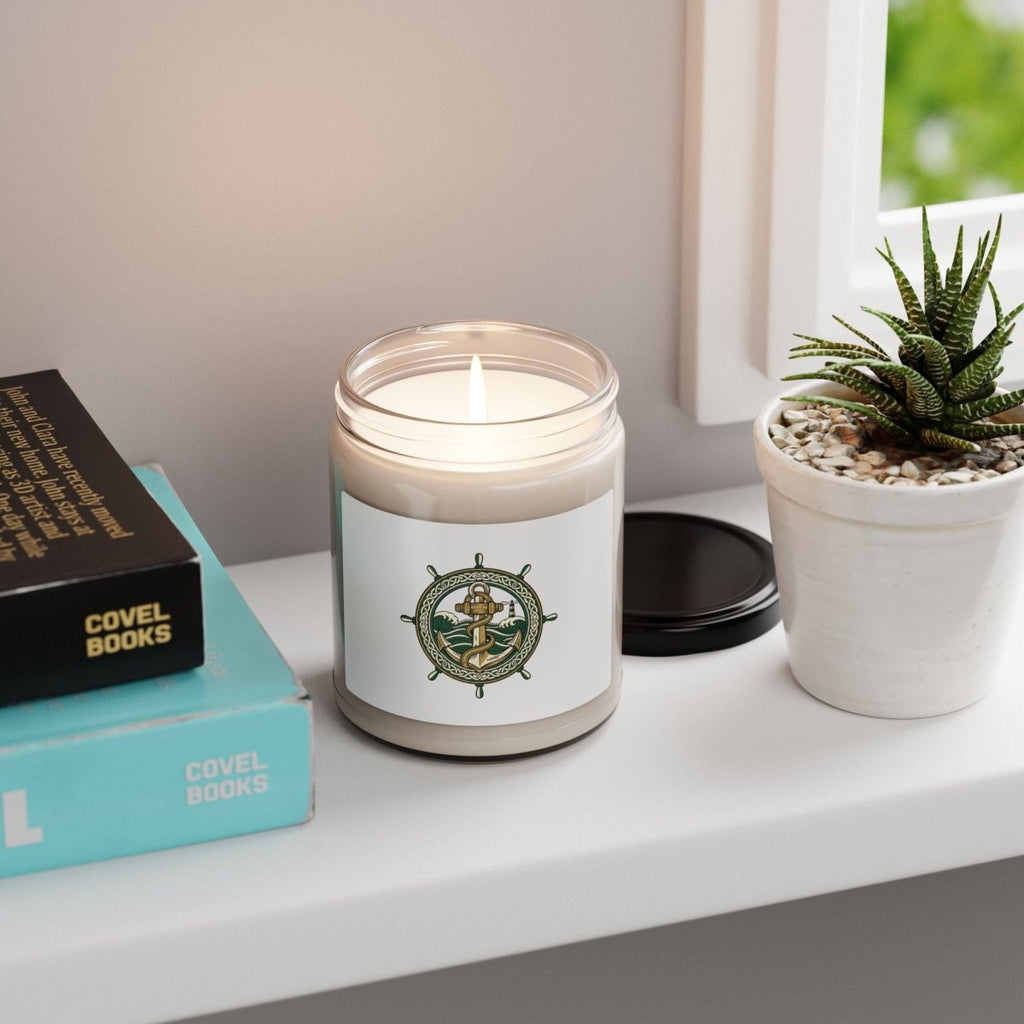 Celtic Knot Crest Soy Candle | Irish Heritage, Dark Academia - Fair Winds Clothing