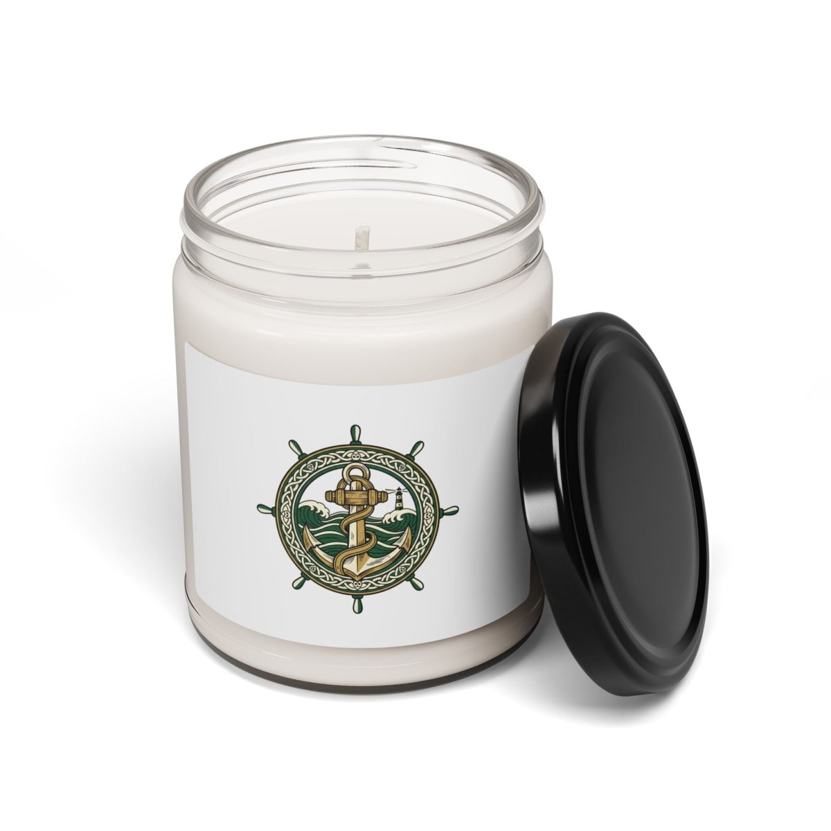 Celtic Knot Crest Soy Candle | Irish Heritage, Dark Academia - Fair Winds Clothing