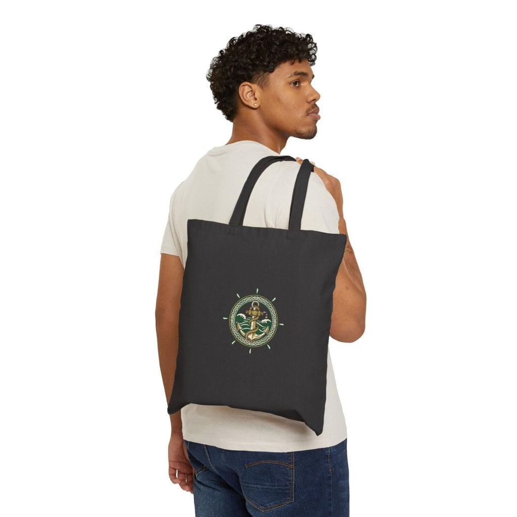 Celtic Knot Crest Tote | Irish Heritage, Emerald Dark Academia - Fair Winds Clothing