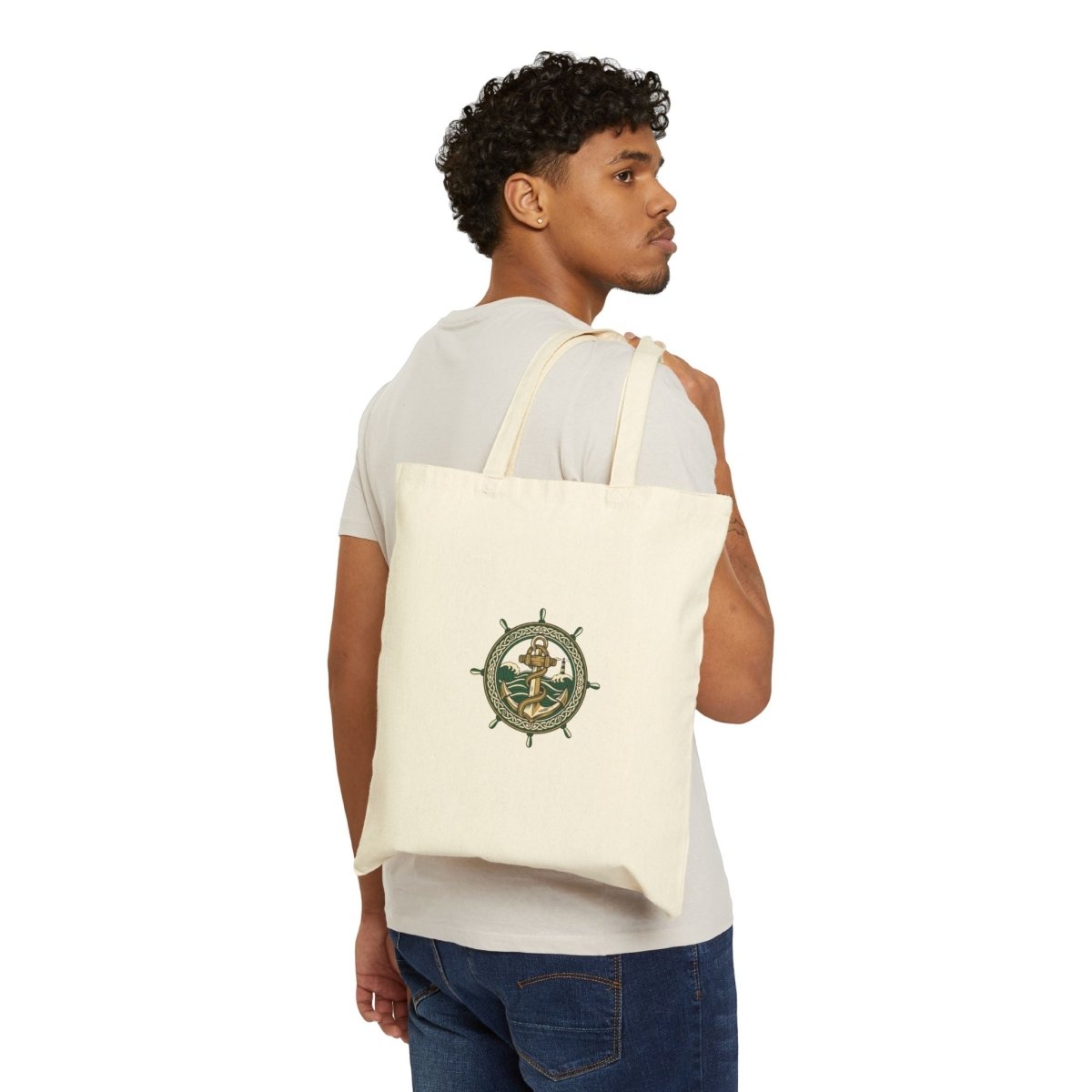 Celtic Knot Crest Tote | Irish Heritage, Emerald Dark Academia - Fair Winds Clothing