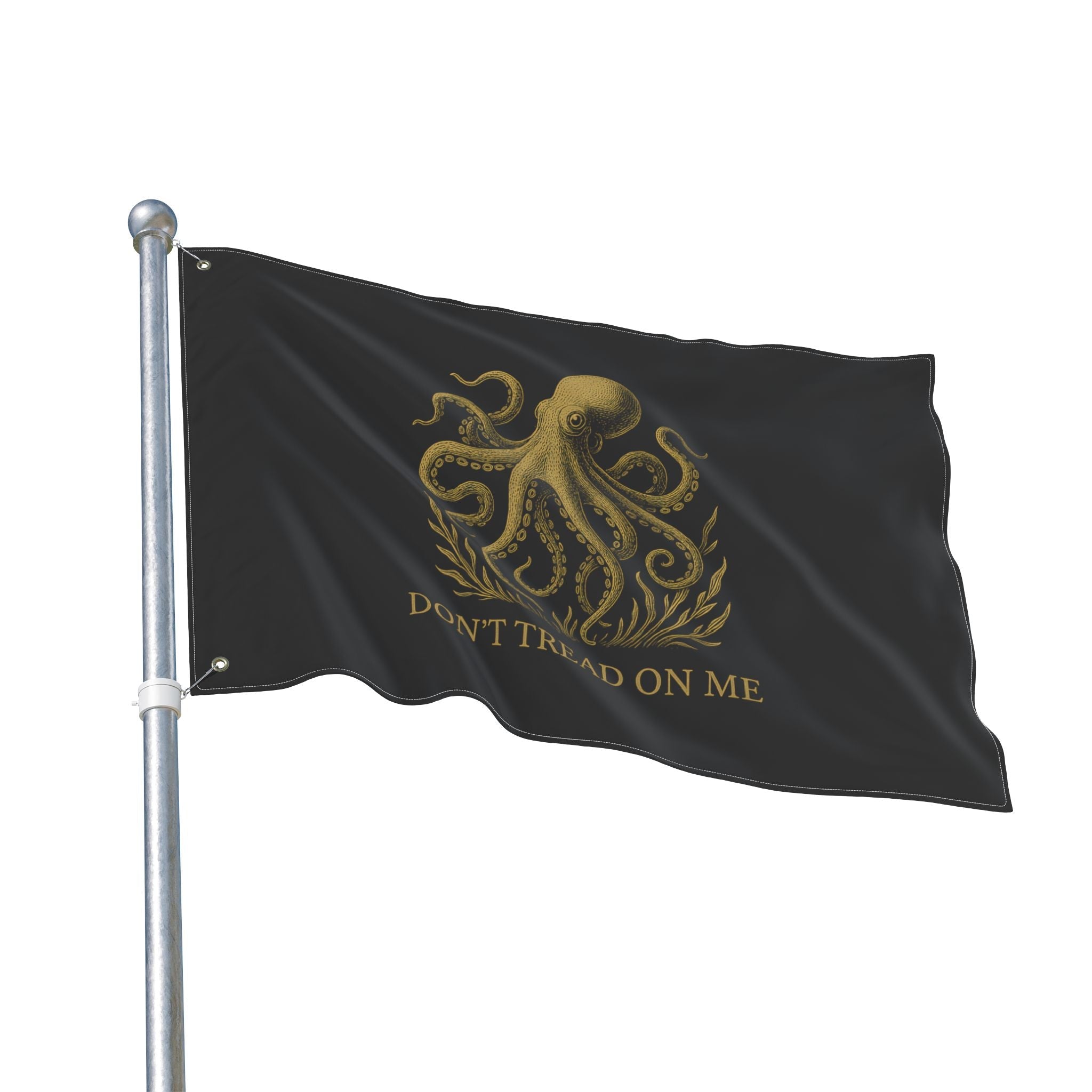 Don't Tread On Me Octopus Flag — Double-Sided Nautical Liberty Banner - Fair Winds ClothingHome Decor