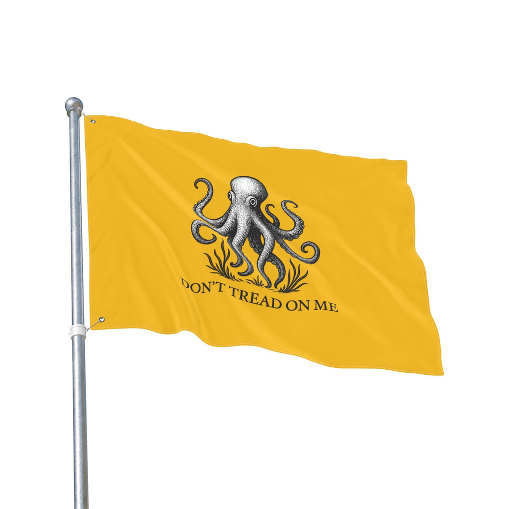 Don't Tread On Me Octopus Flag — Double - Sided Nautical Liberty Banner - Fair Winds Clothing