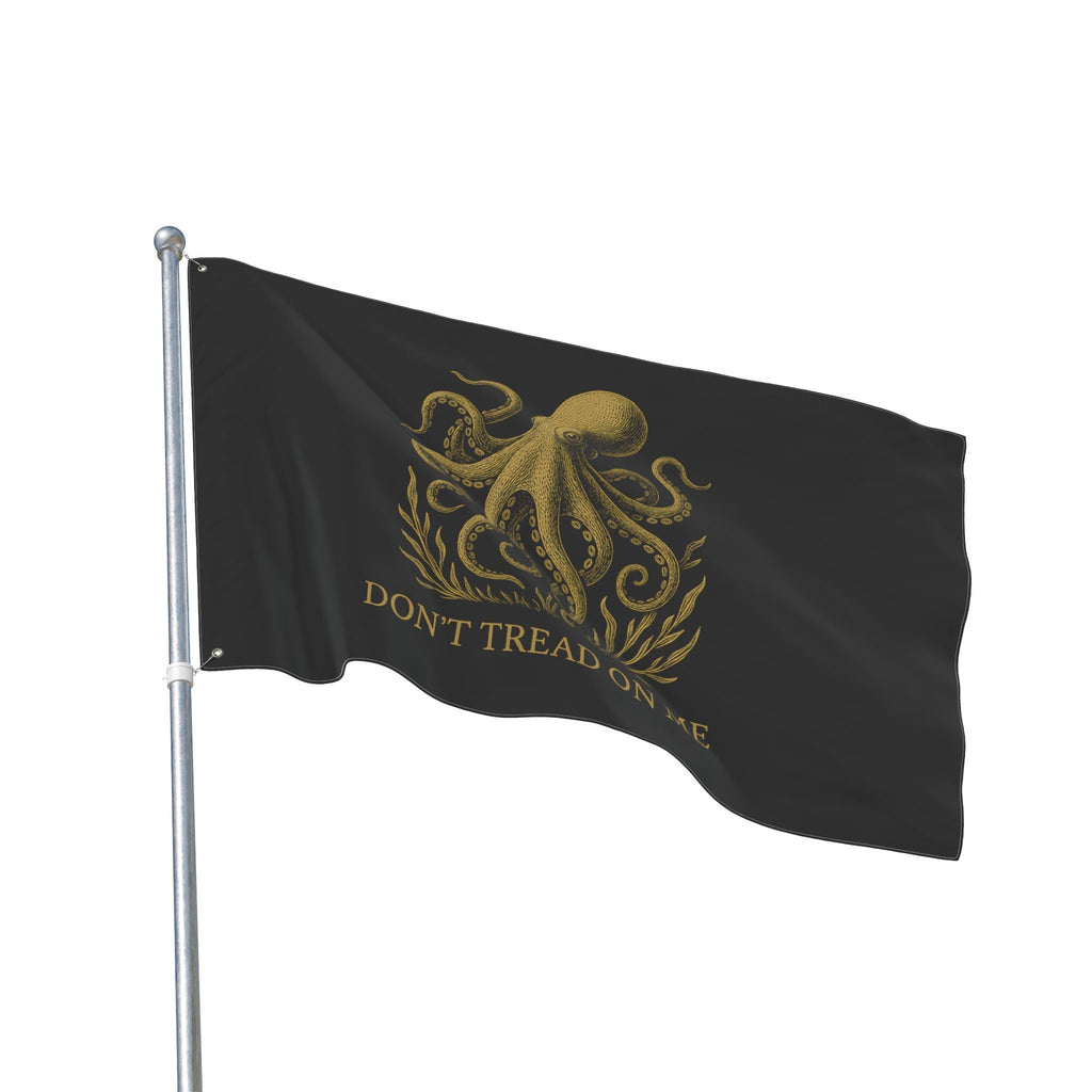 Don't Tread On Me Octopus Flag — Double-Sided Nautical Liberty Banner - Fair Winds ClothingHome Decor