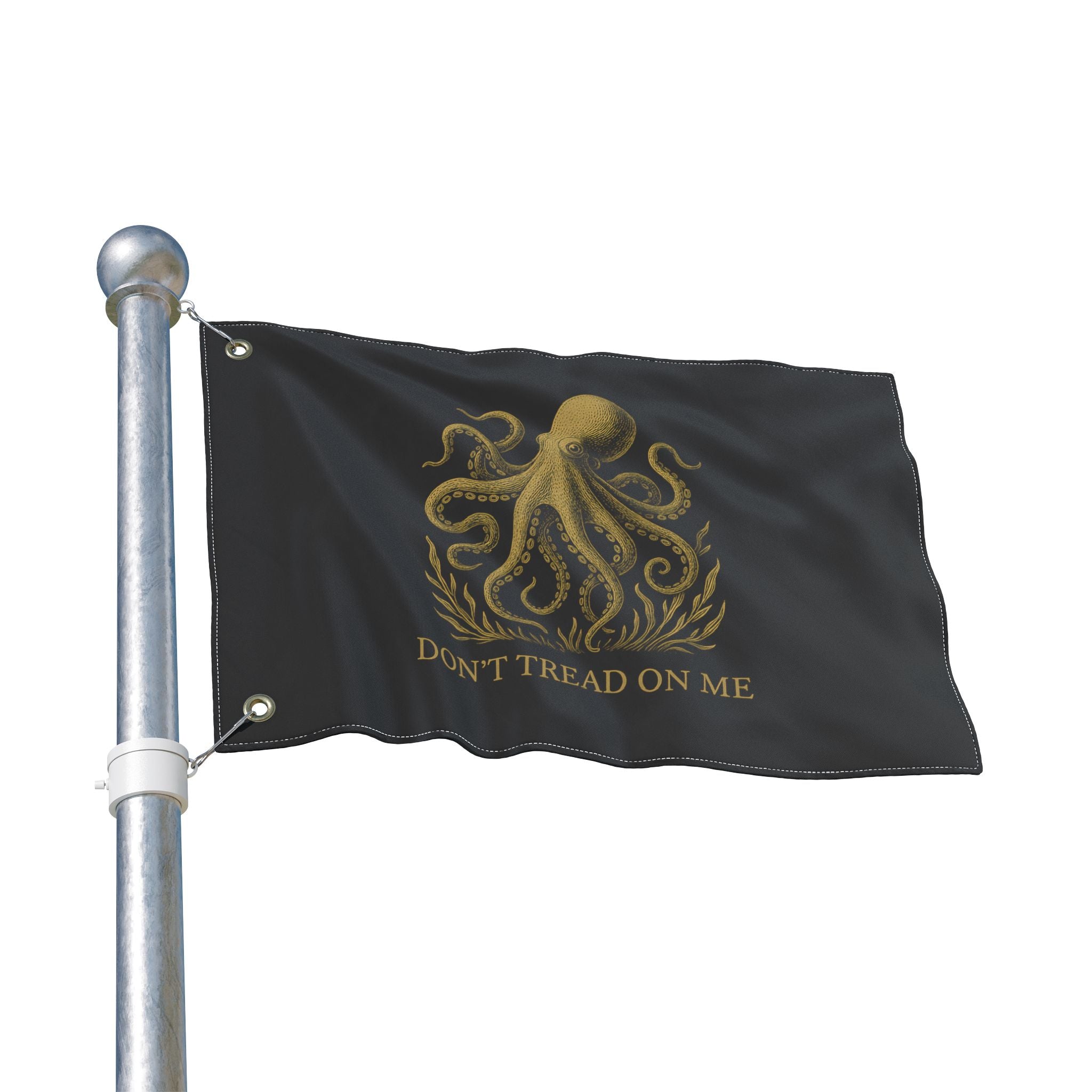 Don't Tread On Me Octopus Flag — Double-Sided Nautical Liberty Banner - Fair Winds ClothingHome Decor