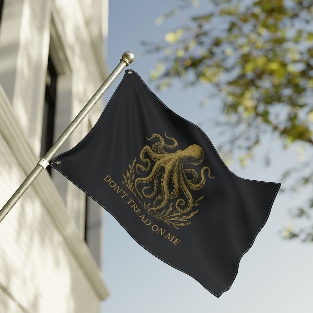 Don't Tread On Me Octopus Flag — Double-Sided Nautical Liberty Banner - Fair Winds ClothingHome Decor