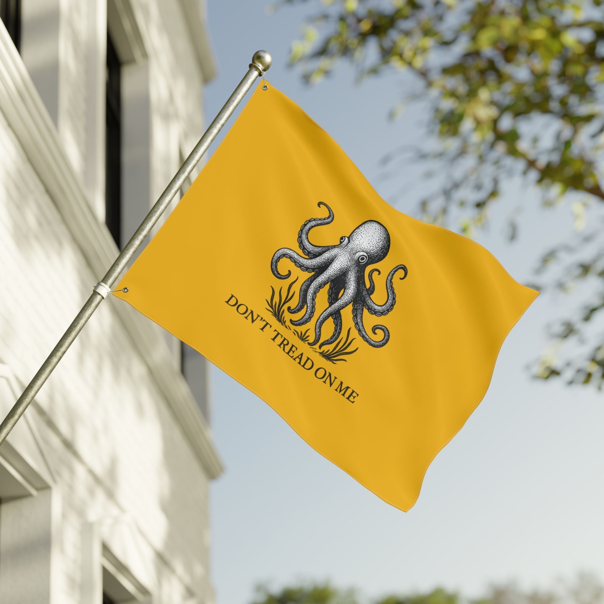 Don't Tread On Me Octopus Flag — Double - Sided Nautical Liberty Banner - Fair Winds Clothing