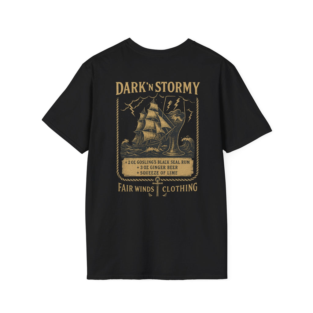 Drinking Unisex T-Shirt - Dark and Stormy Design - Fair Winds Clothing