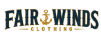 Fair Winds Clothing navy and gold logo