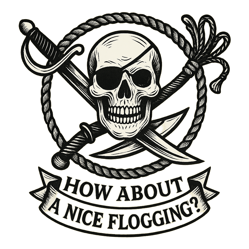 Flogging T-Shirt - How about a nice flogging - Fair Winds Clothing