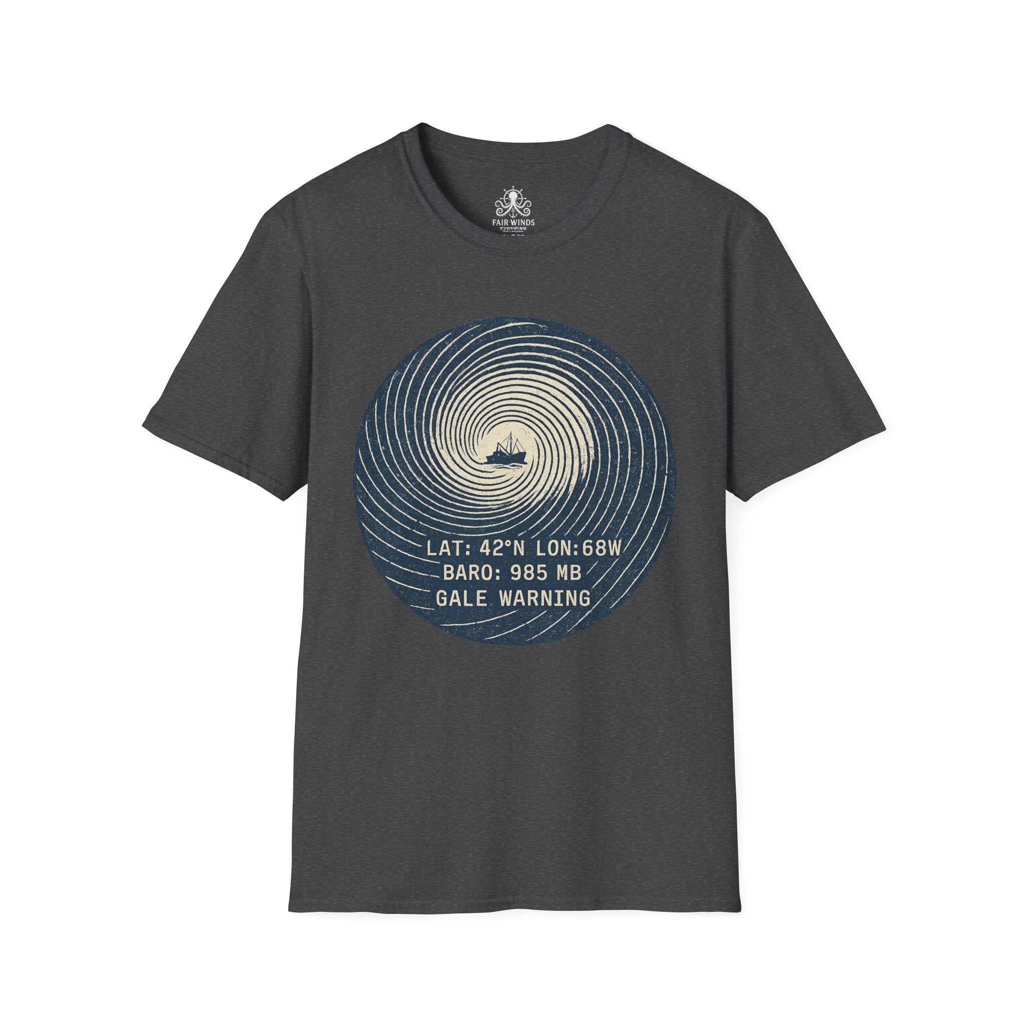 Gale Warning T-Shirt - Unisex Softstyle Tee for Nature Lovers and Adventurers - Fair Winds Clothing