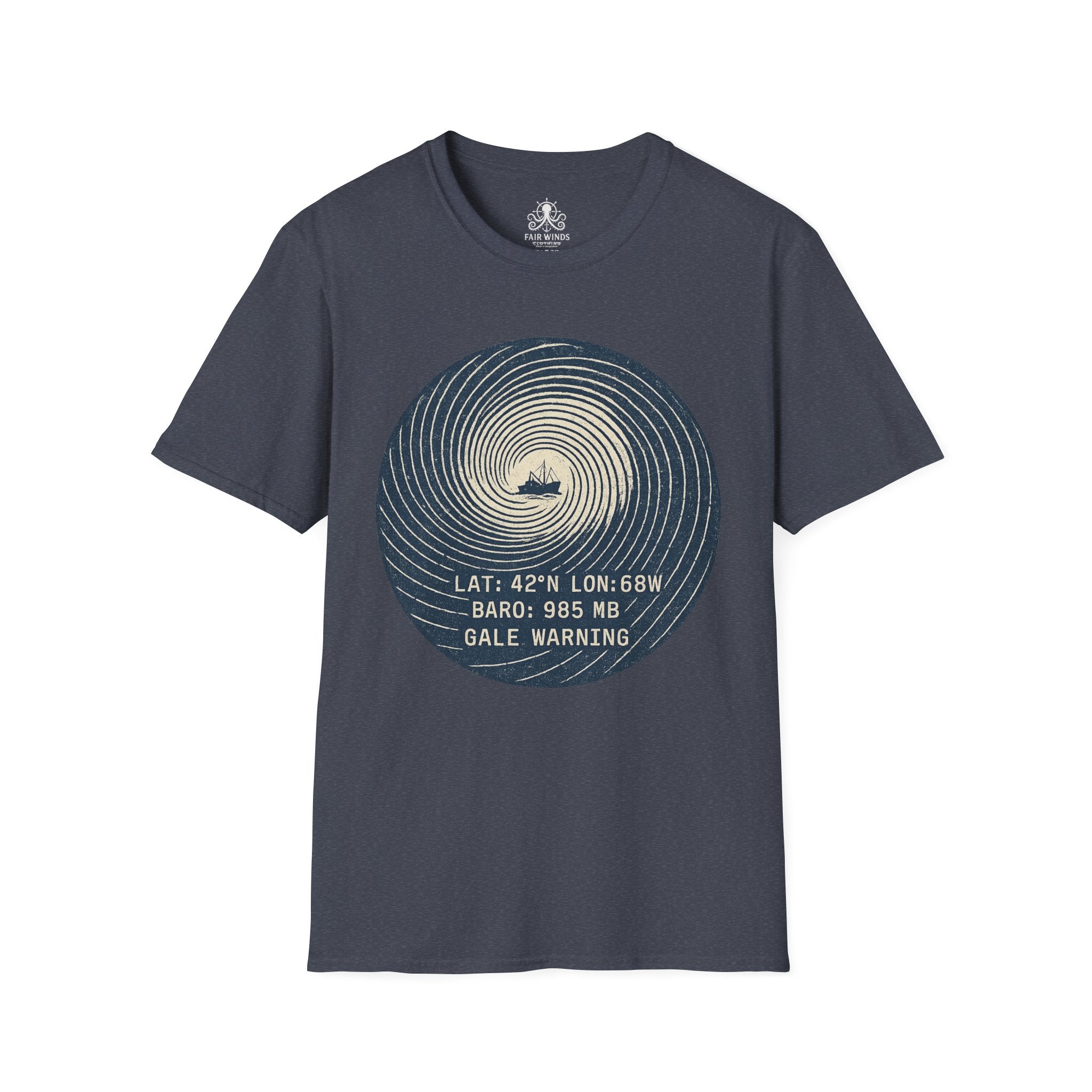 Gale Warning T-Shirt - Unisex Softstyle Tee for Nature Lovers and Adventurers - Fair Winds Clothing