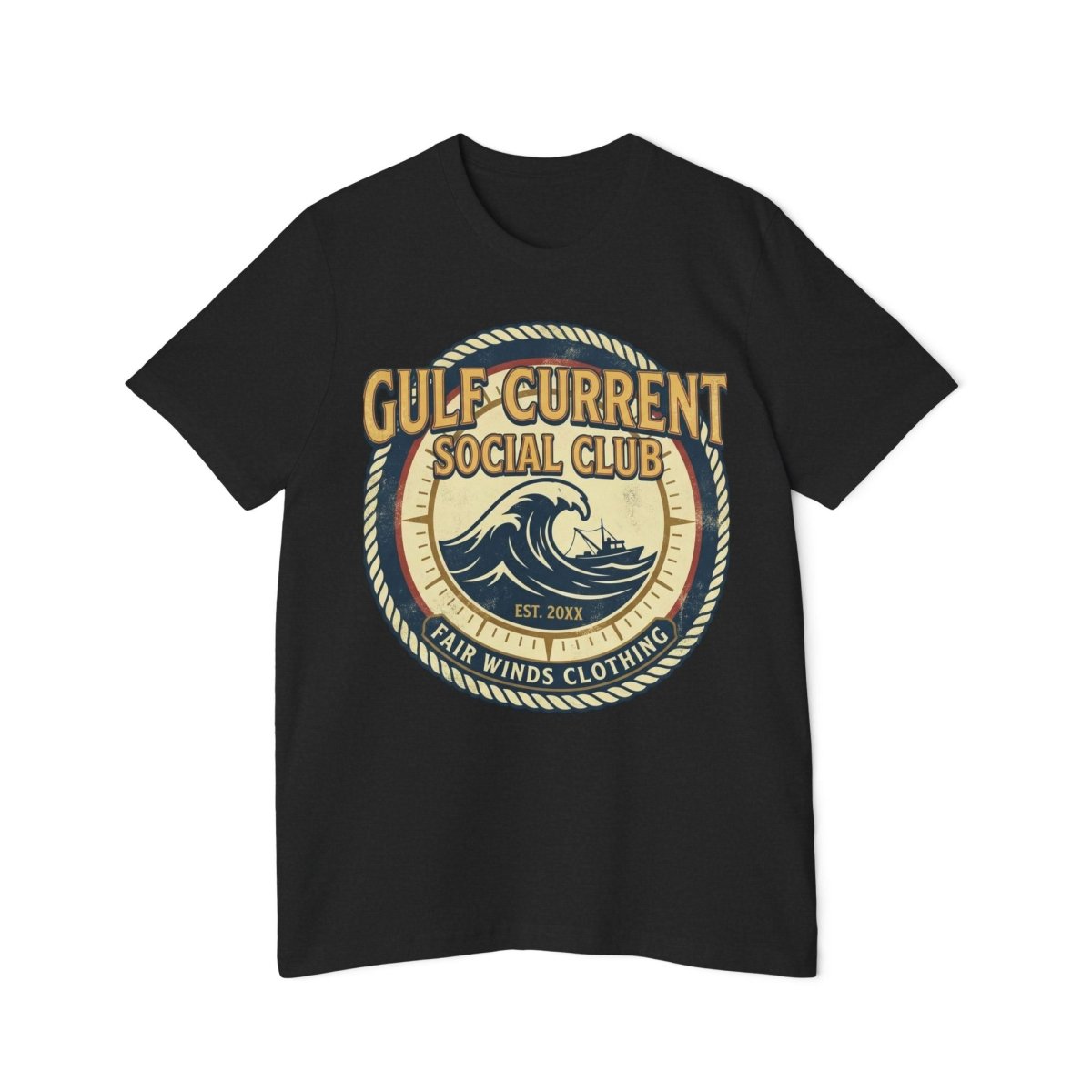 Gulf Current Social Club Marina Badge T-Shirt - Fair Winds Clothing