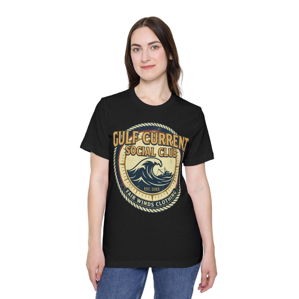 Gulf Current Social Club Marina Badge T-Shirt - Fair Winds Clothing