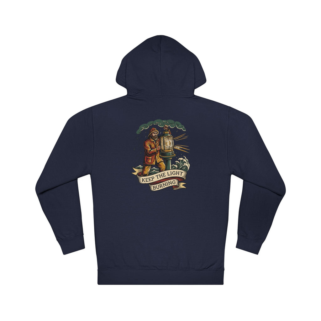 Lighthouse Keeper Hoodie — "Keep the Light Burning" Nautical Sweatshirt - Fair Winds Clothing