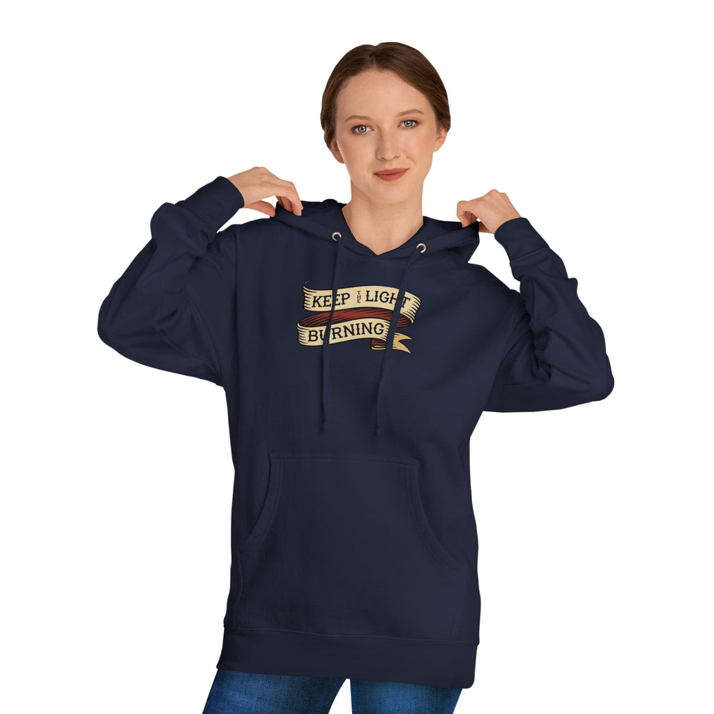 Lighthouse Keeper Hoodie — "Keep the Light Burning" Nautical Sweatshirt - Fair Winds Clothing