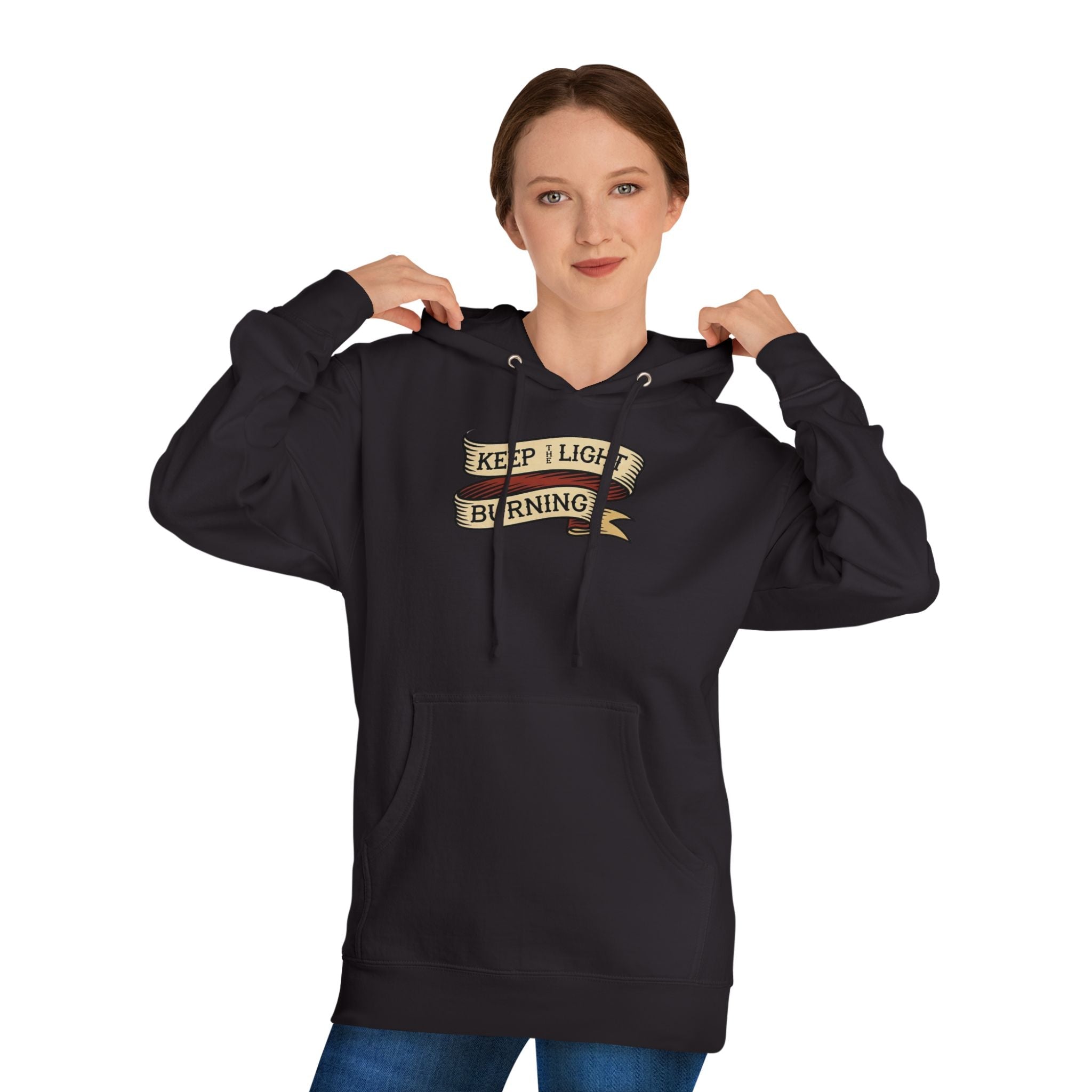 Lighthouse Keeper Hoodie — "Keep the Light Burning" Nautical Sweatshirt - Fair Winds Clothing