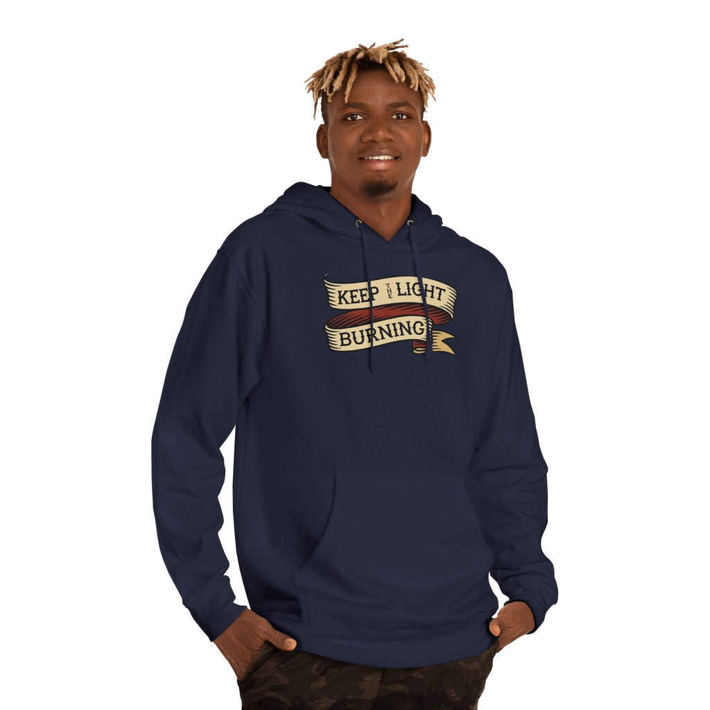 Lighthouse Keeper Hoodie — "Keep the Light Burning" Nautical Sweatshirt - Fair Winds Clothing