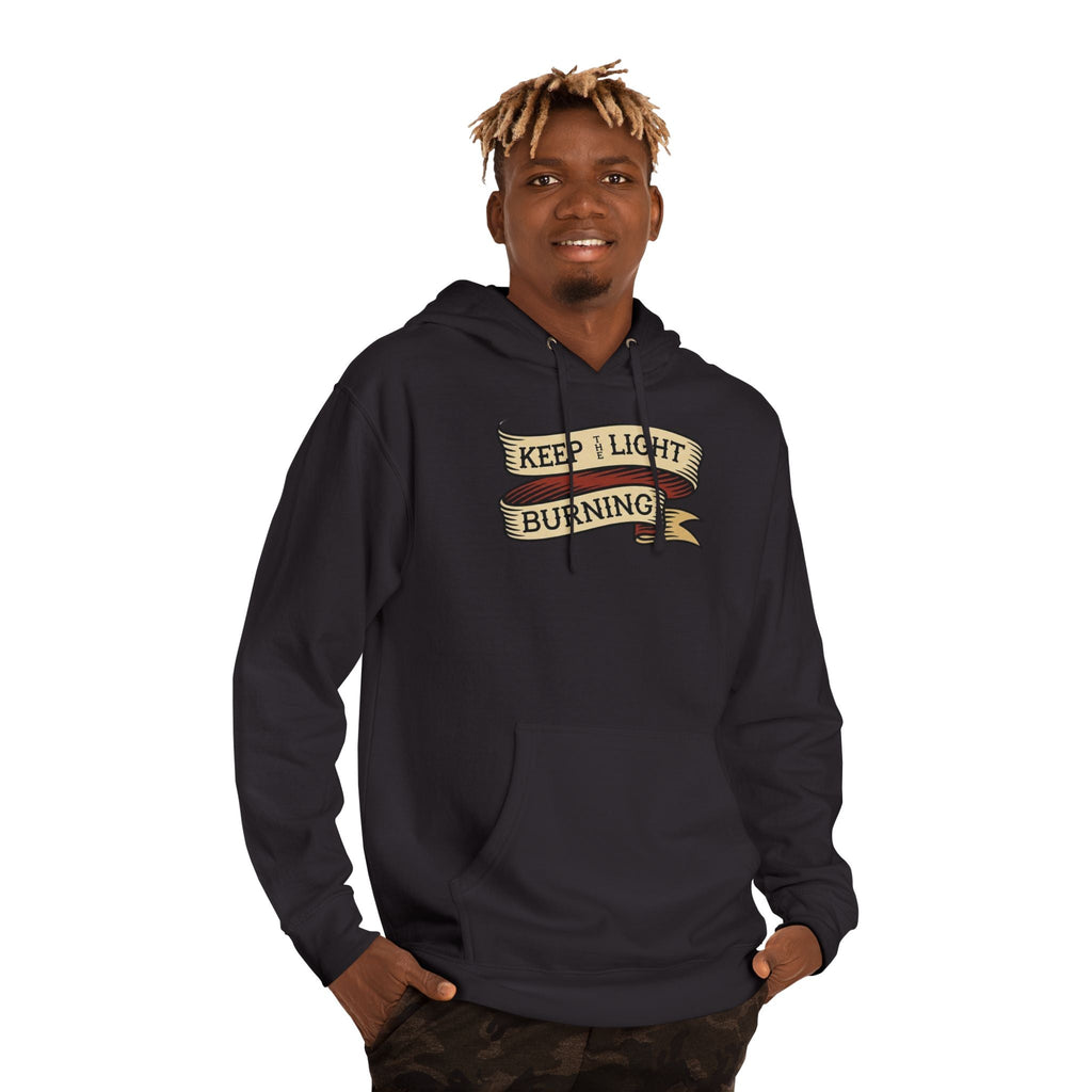 Lighthouse Keeper Hoodie — "Keep the Light Burning" Nautical Sweatshirt - Fair Winds Clothing