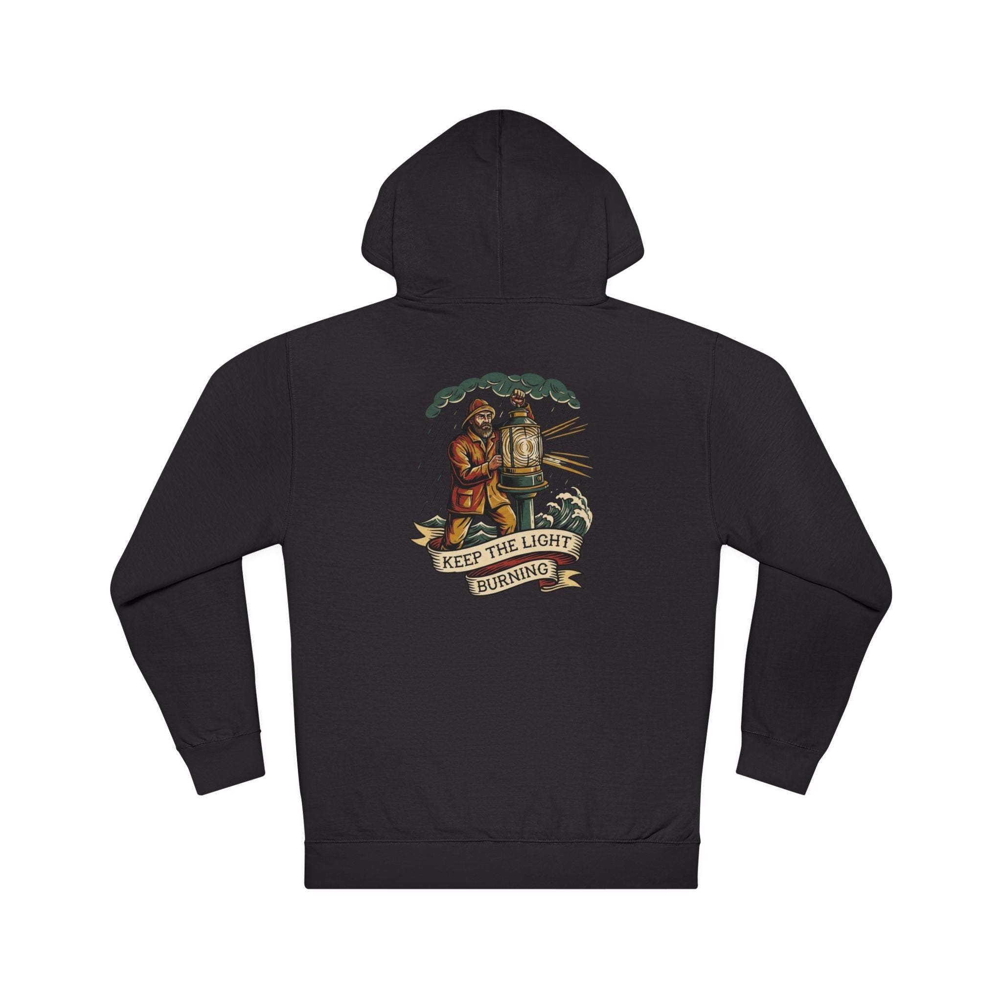 Lighthouse Keeper Hoodie — "Keep the Light Burning" Nautical Sweatshirt - Fair Winds Clothing