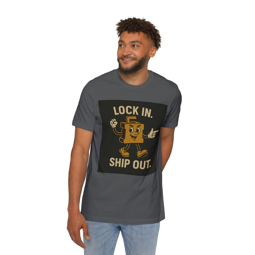Longshoremen "Lock In, Shop Out" Tee — USA - Made Short Sleeve T-Shirt - Fair Winds Clothing